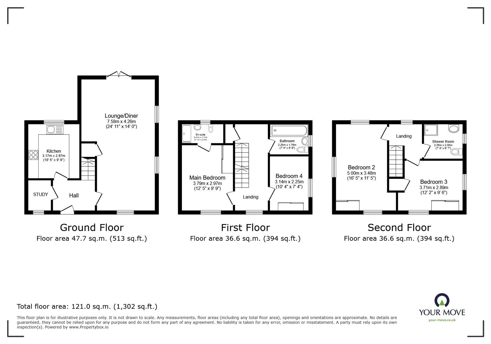 Floorplan of 4 bedroom Detached House for sale, Park Avenue, Askern, South Yorkshire, DN6