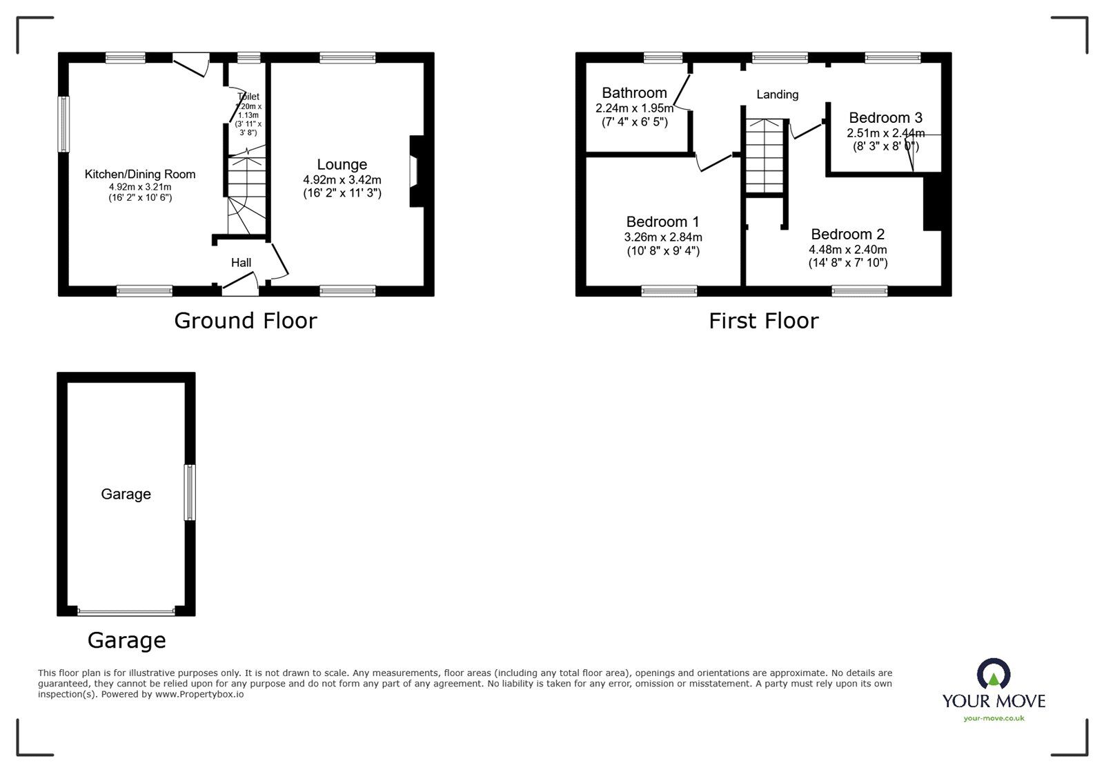 Floorplan of 3 bedroom End Terrace House for sale, Welfare Road, Woodlands, South Yorkshire, DN6