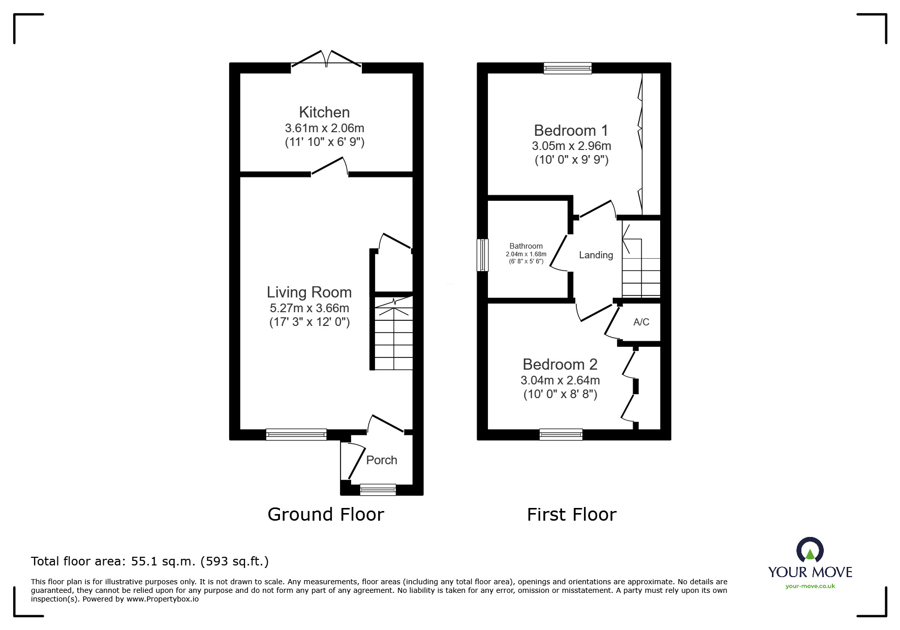 Floorplan of 2 bedroom Semi Detached House for sale, Cosgrove Court, Edenthorpe, South Yorkshire, DN3