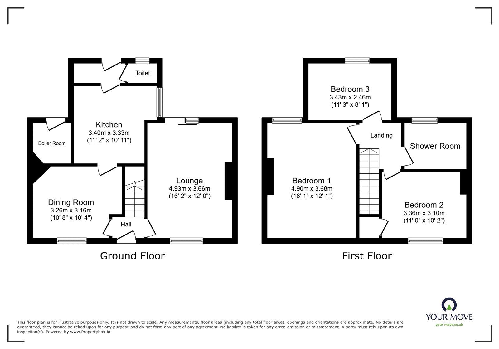 Floorplan of 3 bedroom End Terrace House for sale, Church Road, Stainforth, South Yorkshire, DN7