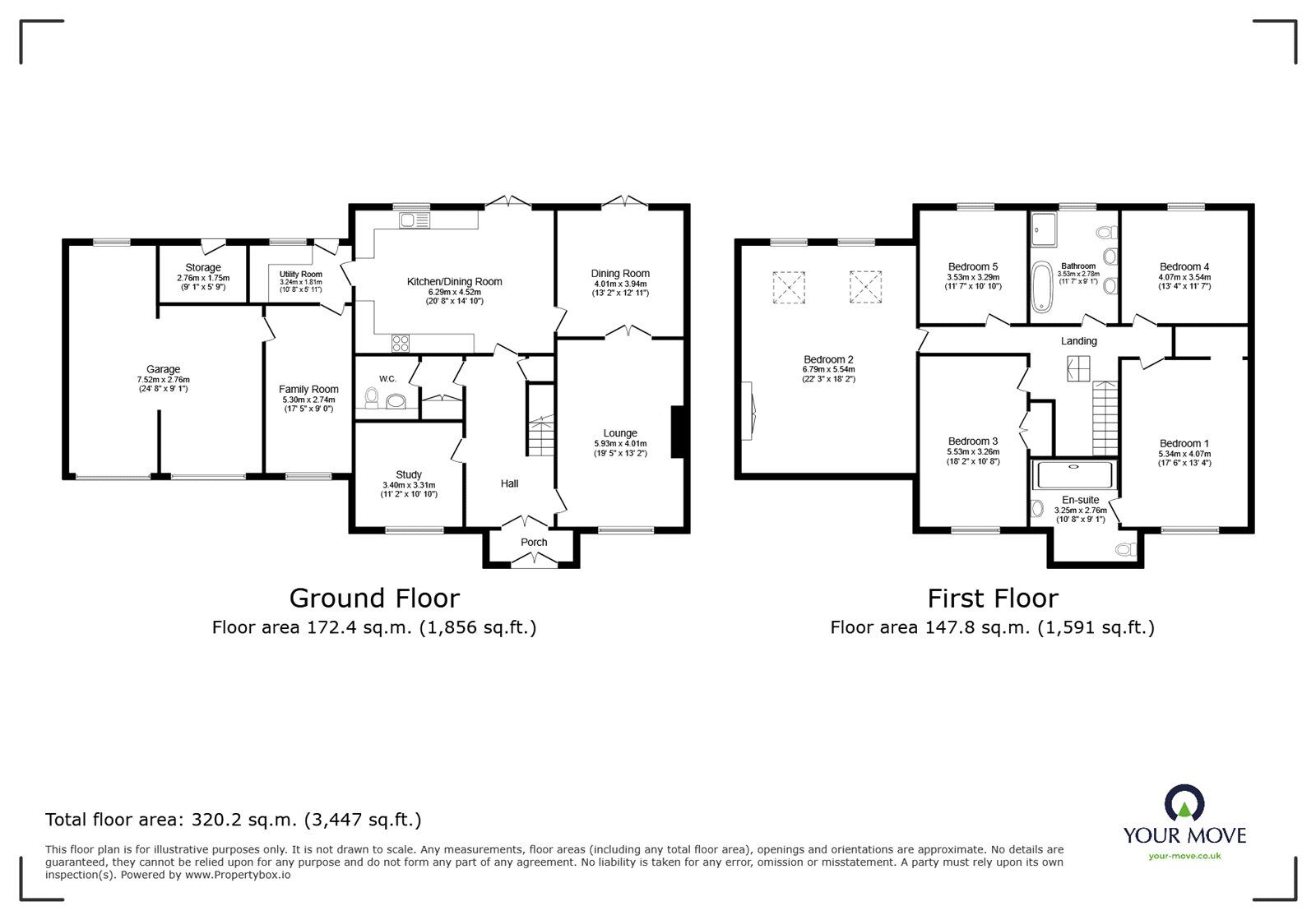 Floorplan of 5 bedroom Detached House for sale, Thorpe in Balne, Doncaster, South Yorkshire, DN6