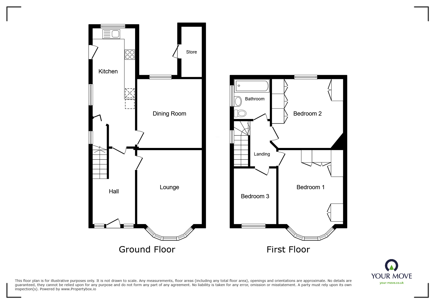 Floorplan of 3 bedroom Semi Detached House to rent, Harrowden Road, Doncaster, South Yorkshire, DN2