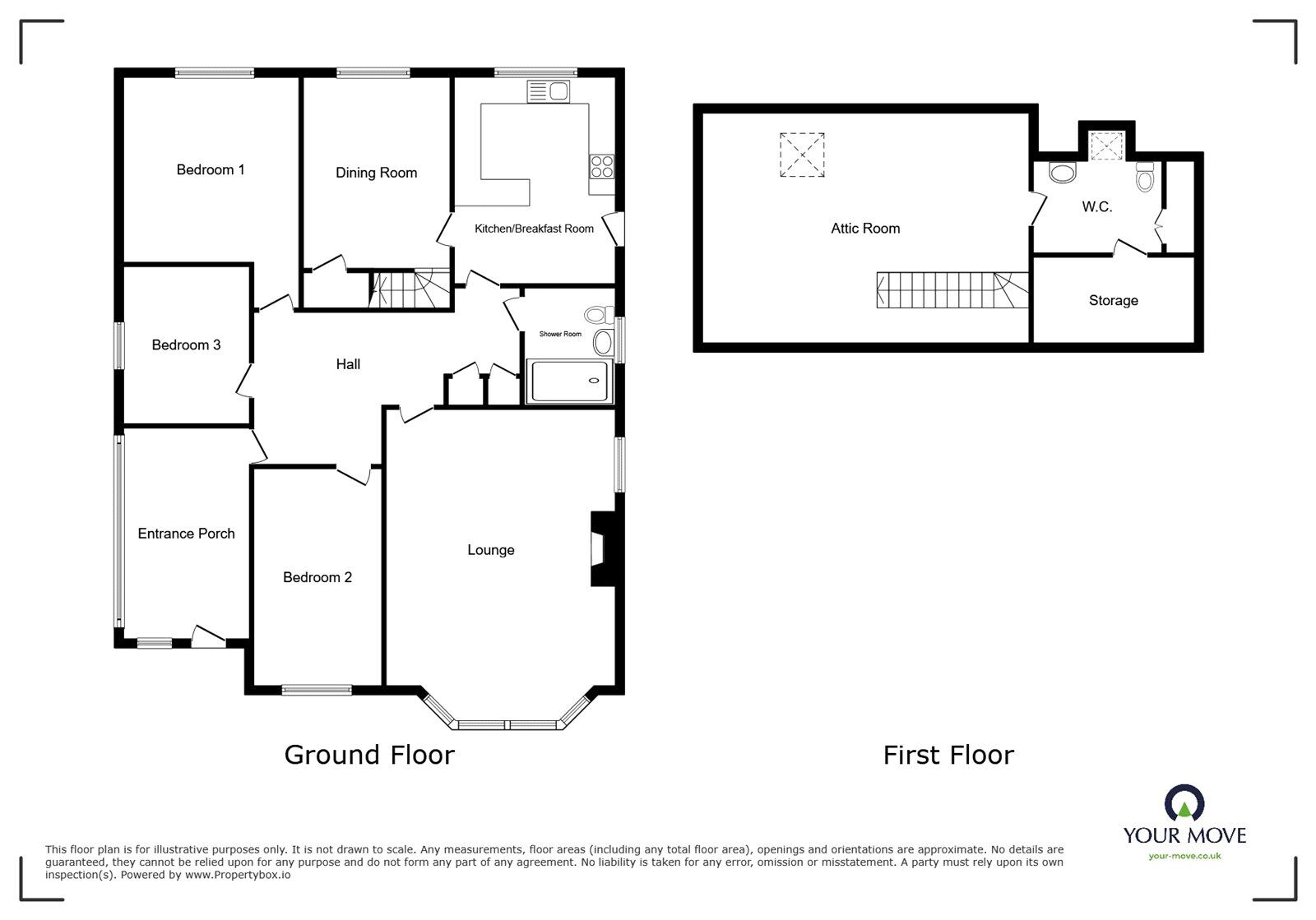 Floorplan of 3 bedroom Detached Bungalow for sale, Abbeyfields, Finningley, South Yorkshire, DN9