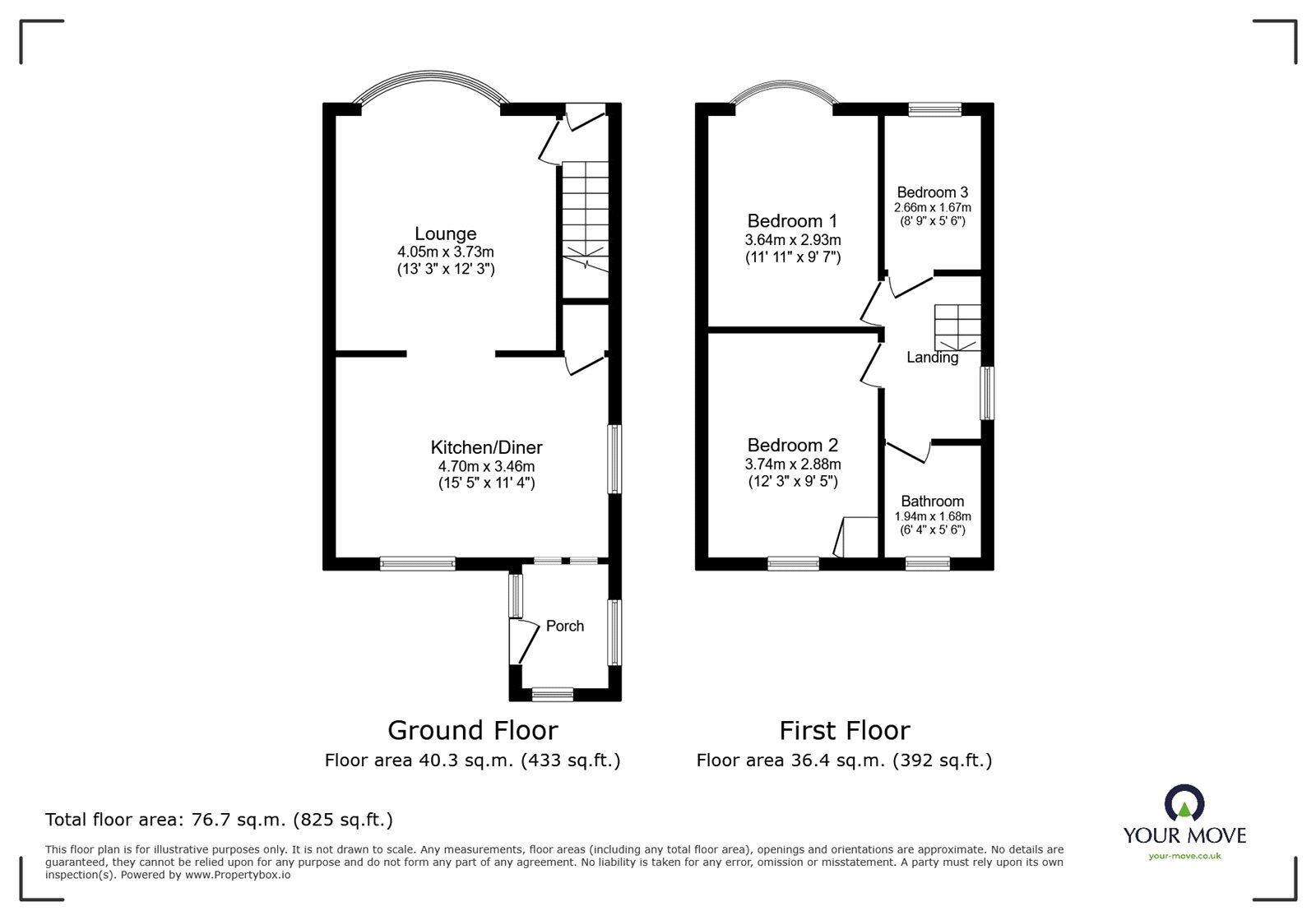 Floorplan of 3 bedroom Semi Detached House for sale, Malton Road, Scawsby, South Yorkshire, DN5