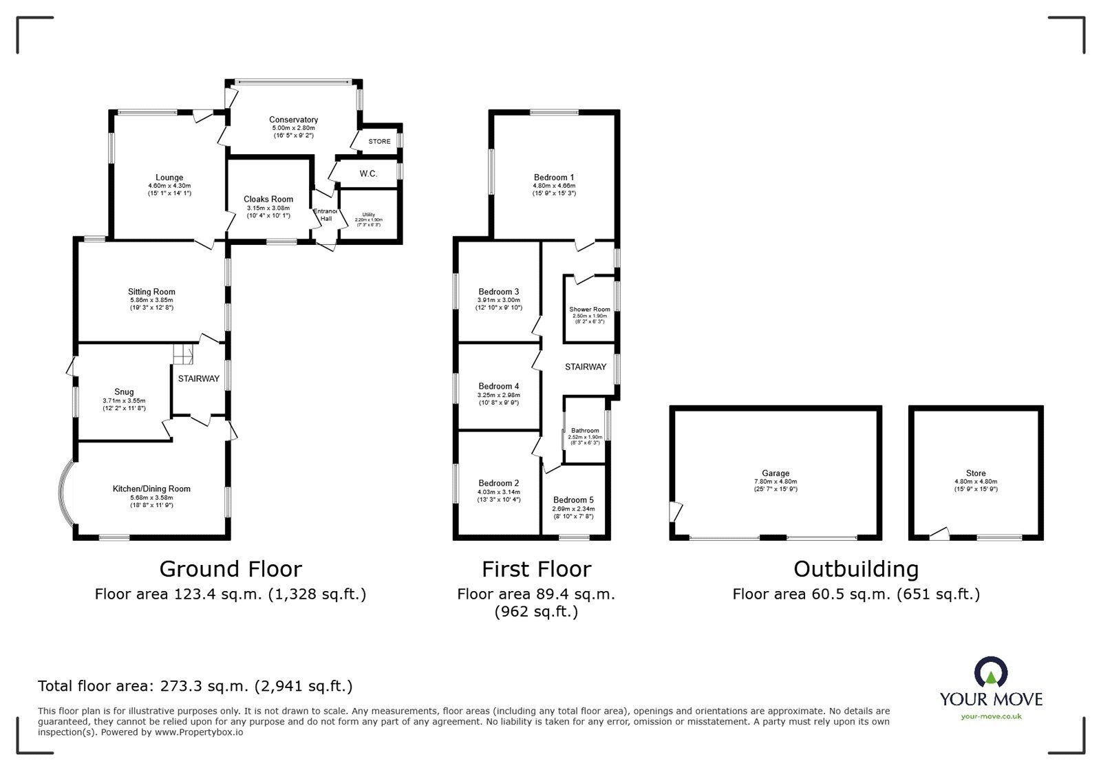 Floorplan of 5 bedroom Detached House for sale, Baulk Lane, Harworth, Doncaster, DN11
