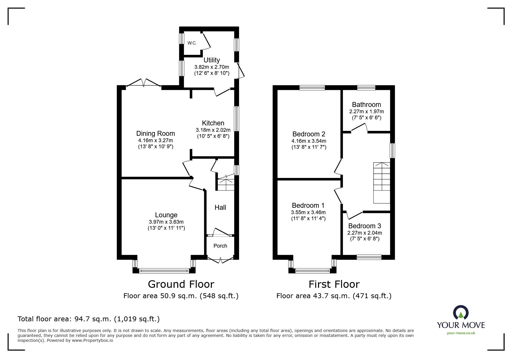 Floorplan of 3 bedroom Semi Detached House for sale, Firbeck Road, Bennetthorpe, Doncaster, South Yorkshire, DN4