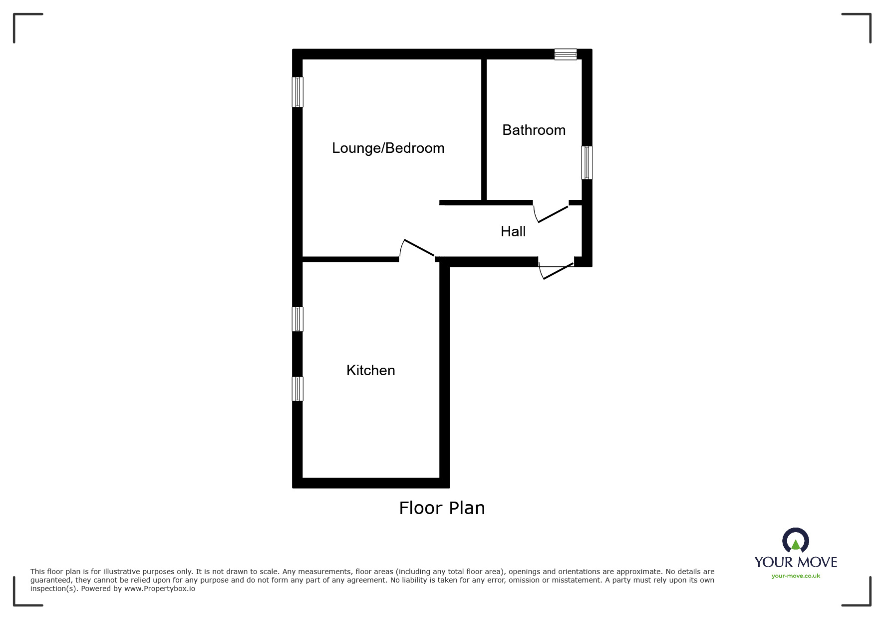 Floorplan of 1 bedroom Flat to rent, High Street, Bentley, South Yorkshire, DN5