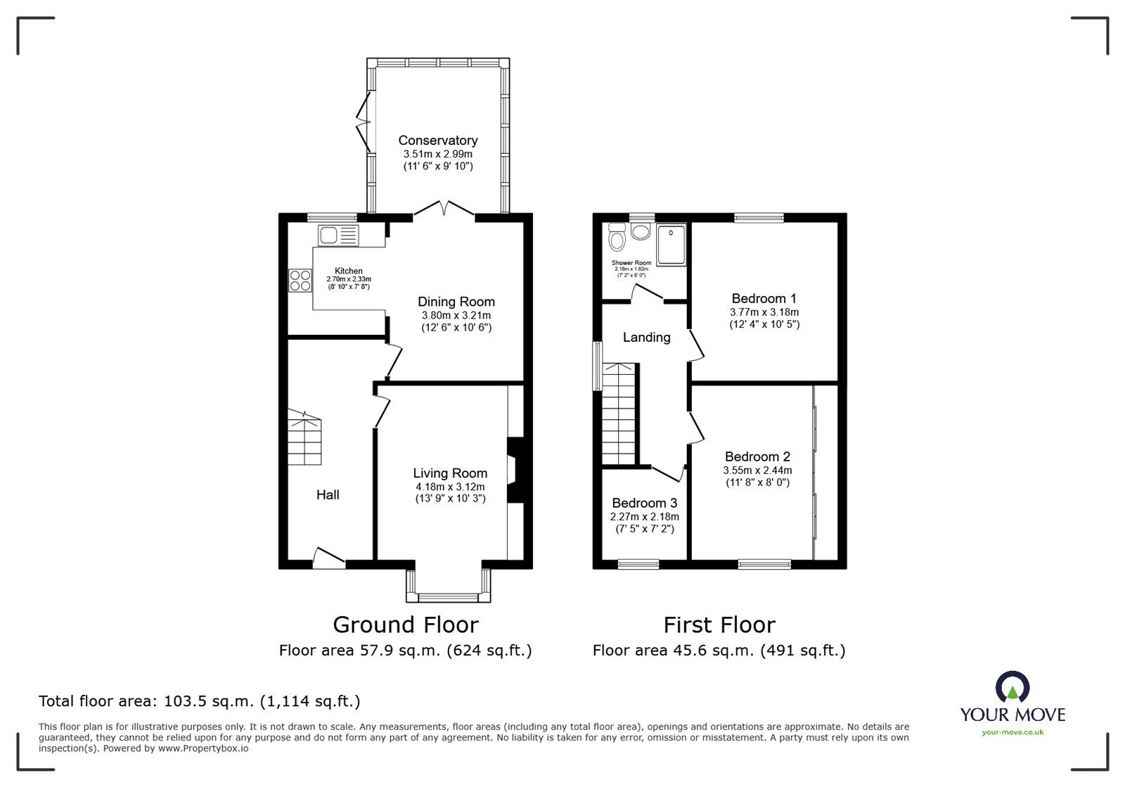 Floorplan of 3 bedroom Semi Detached House for sale, Finch Road, Doncaster, South Yorkshire, DN4