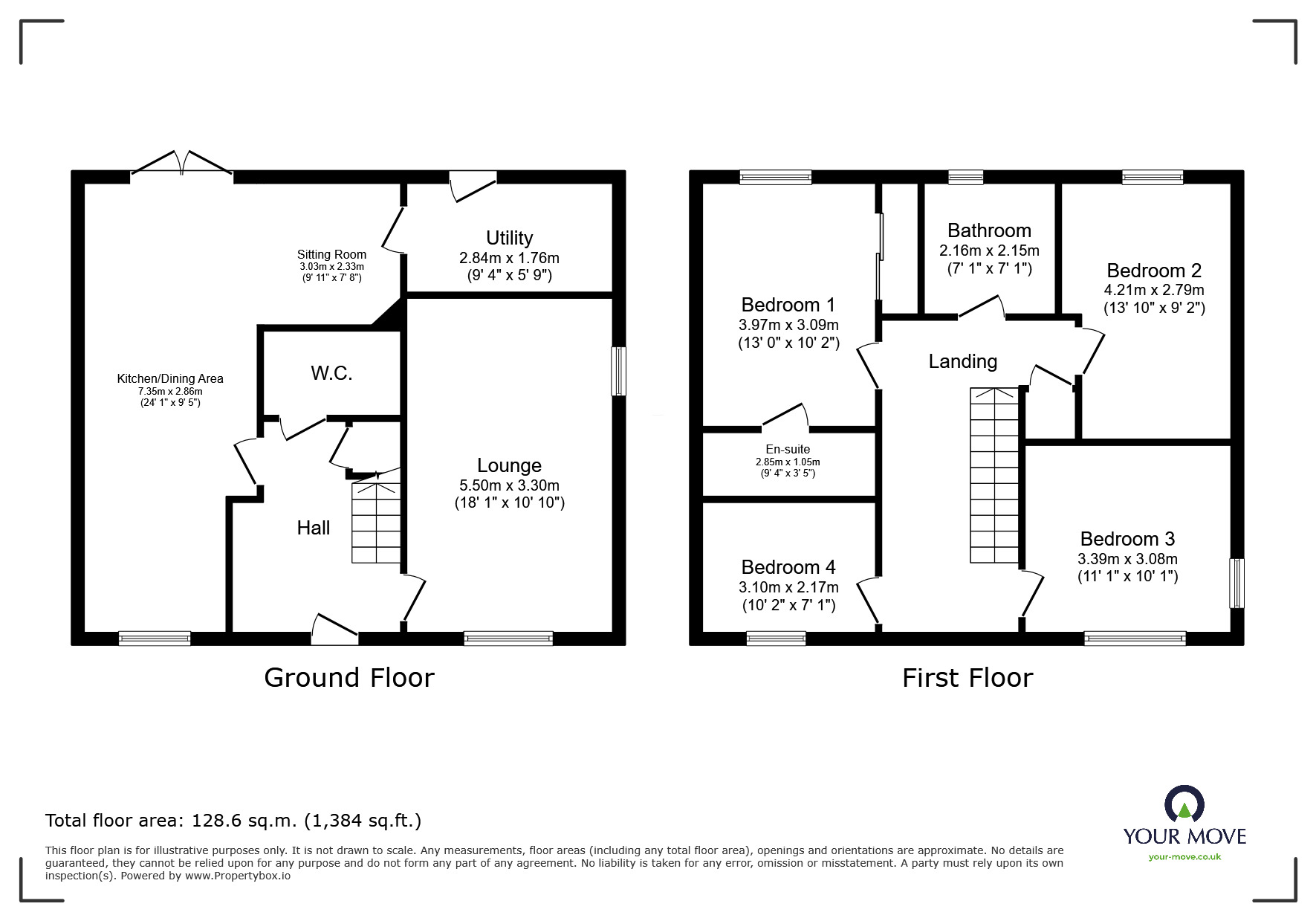 Floorplan of 4 bedroom Detached House for sale, Dorado Drive, Balby, South Yorkshire, DN4