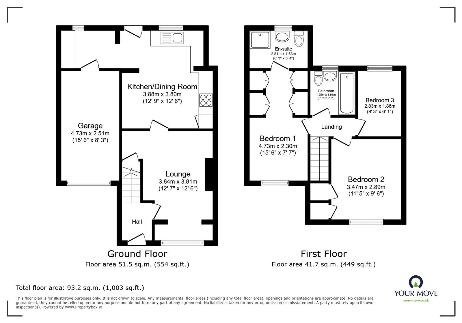 Floorplan of 3 bedroom Semi Detached House for sale, Pasture Close, Armthorpe, South Yorkshire, DN3