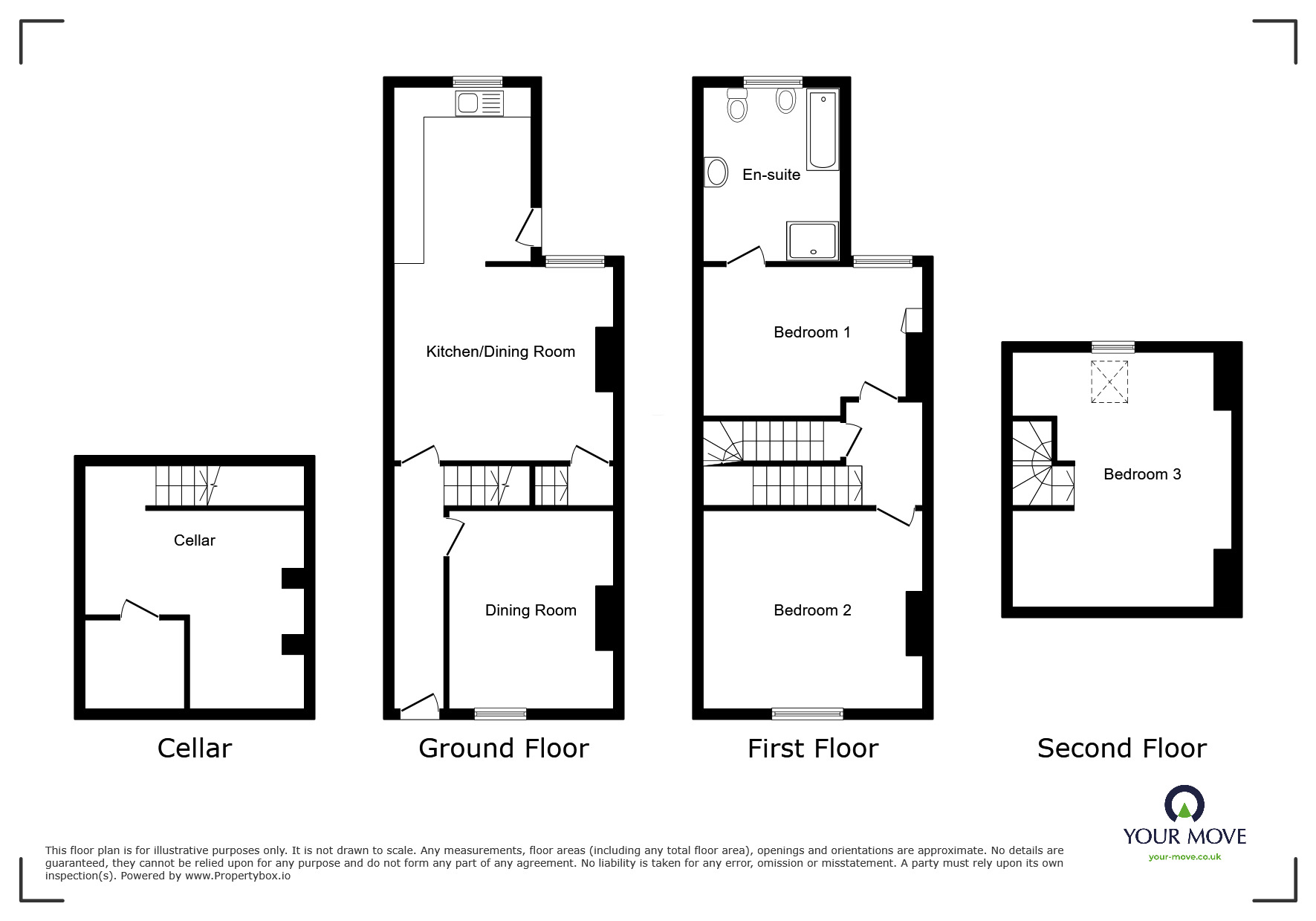 Floorplan of 3 bedroom Mid Terrace House to rent, Stanhope Road, Doncaster, South Yorkshire, DN1