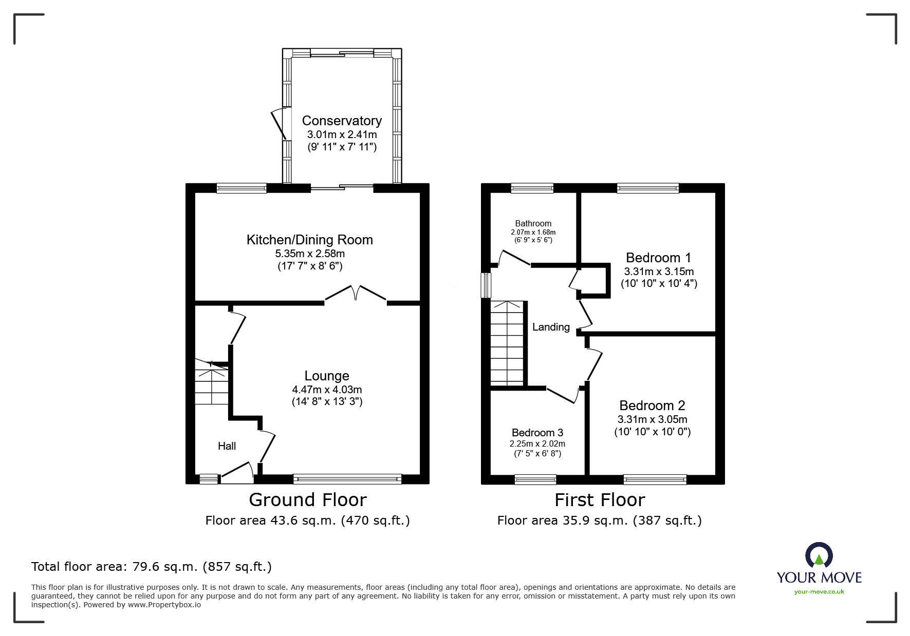 Floorplan of 3 bedroom Semi Detached House for sale, Ormsby Close, Balby, Doncaster, South Yorkshire, DN4