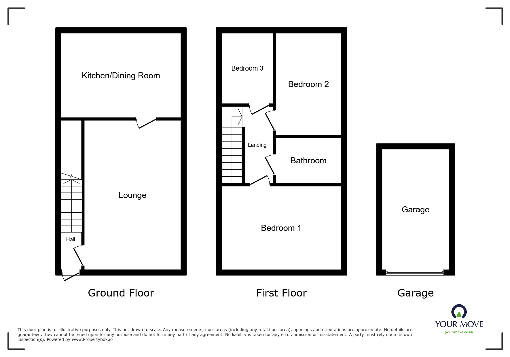 Floorplan of 3 bedroom Semi Detached House to rent, Kenilworth Close, Doncaster, South Yorkshire, DN5