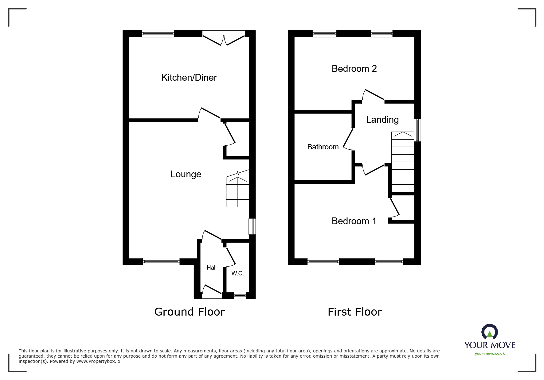Floorplan of 2 bedroom Semi Detached House to rent, Briars Lane, Stainforth, South Yorkshire, DN7