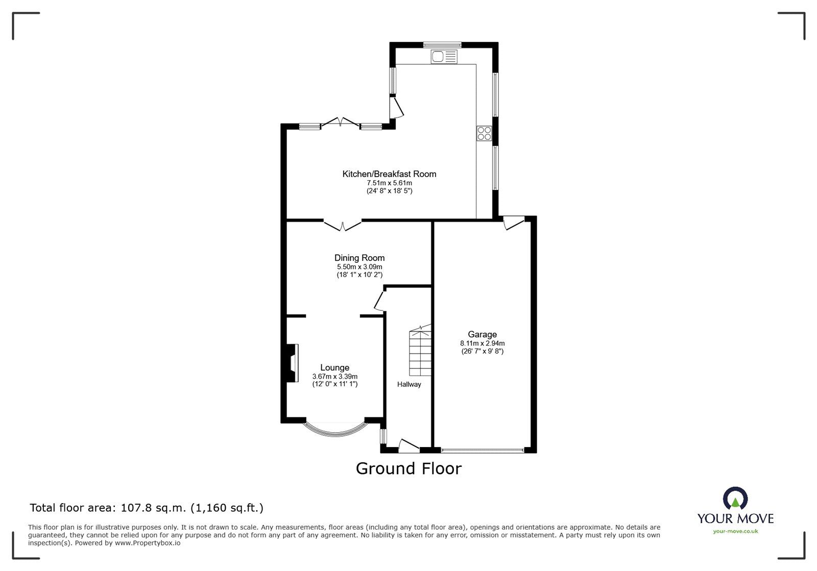Floorplan of 4 bedroom Semi Detached House for sale, Ellers Drive, Bessacarr, DN4