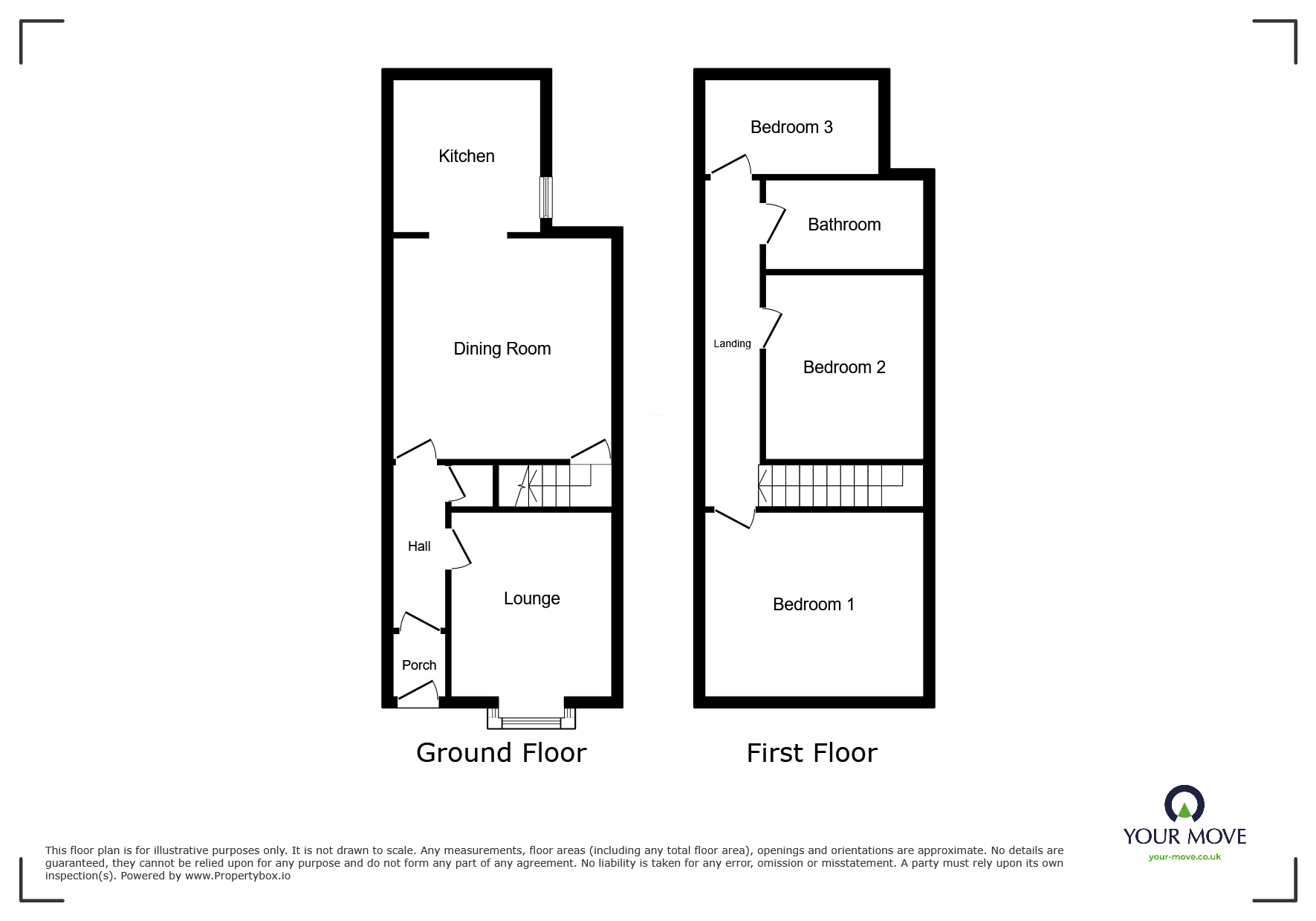 Floorplan of 3 bedroom Mid Terrace House to rent, West End Avenue, Doncaster, South Yorkshire, DN5