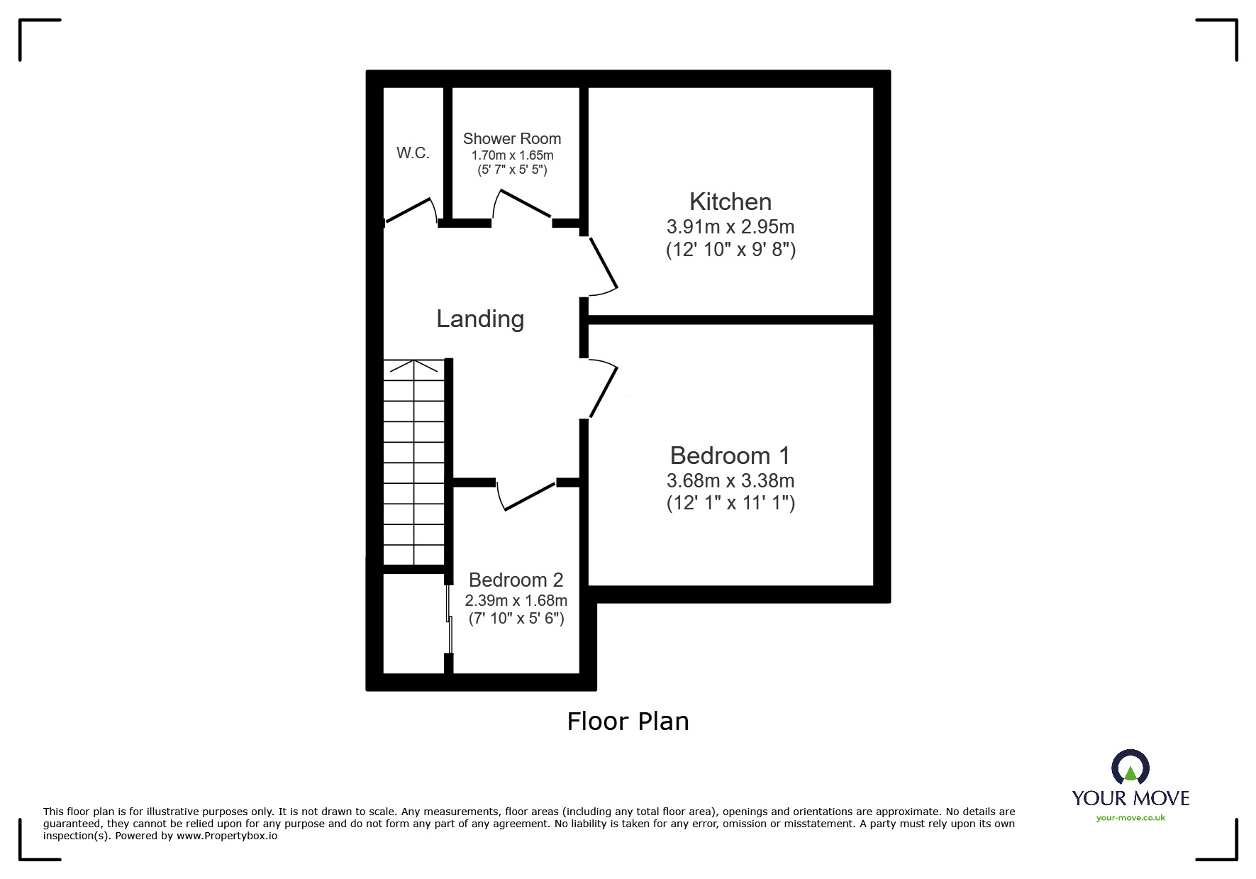 Floorplan of 2 bedroom Flat to rent, Acacia Road, Doncaster, South Yorkshire, DN4