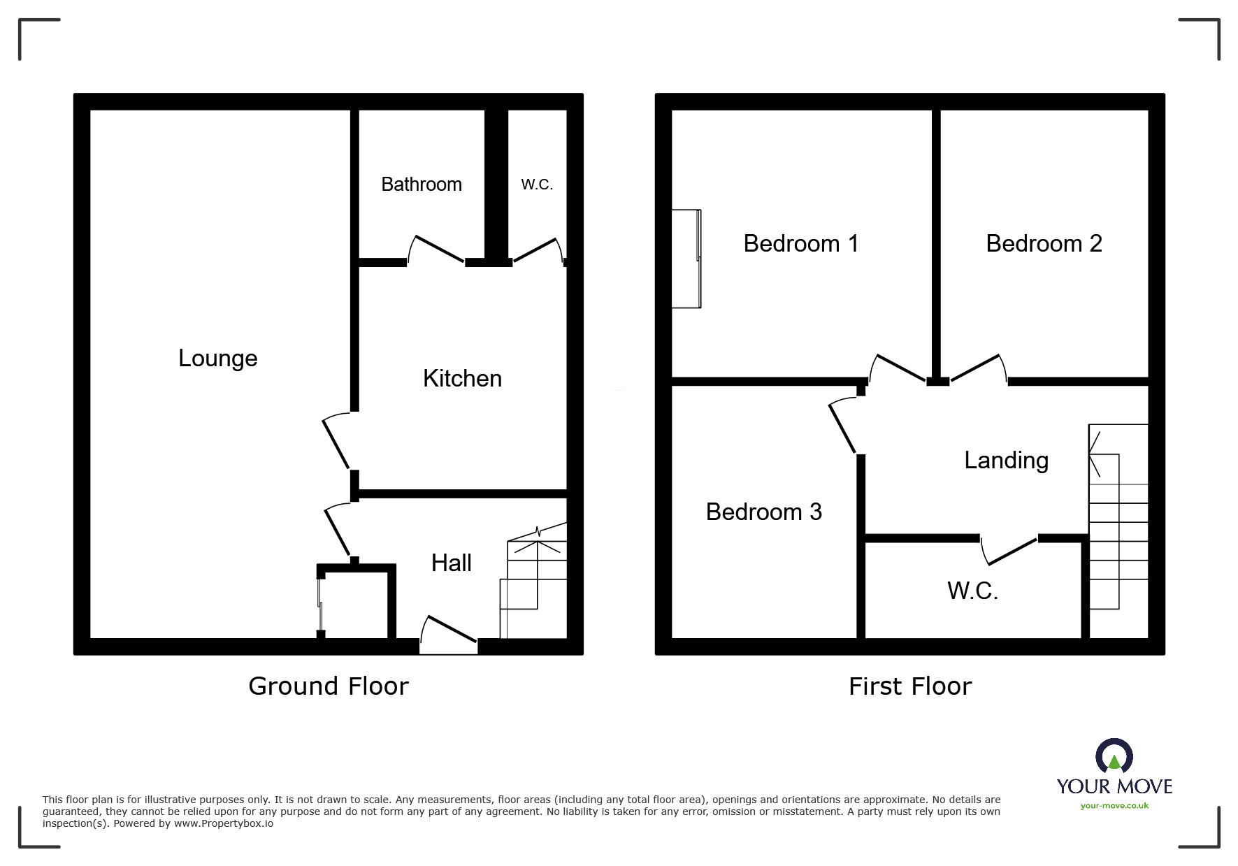 Floorplan of 3 bedroom Semi Detached House to rent, Waverley Avenue, Doncaster, South Yorkshire, DN4