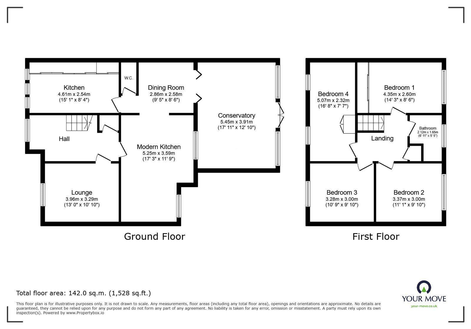 Floorplan of 4 bedroom Semi Detached House for sale, Arundel Road, Norton, South Yorkshire, DN6