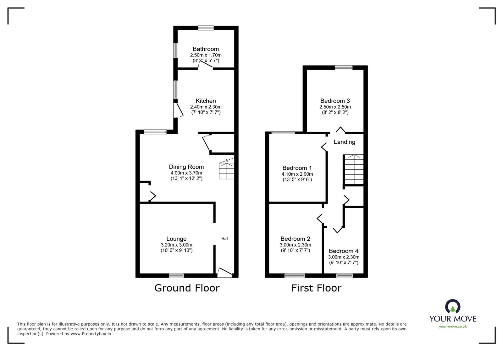 Floorplan of 4 bedroom Mid Terrace House for sale, New Road, Norton, South Yorkshire, DN6