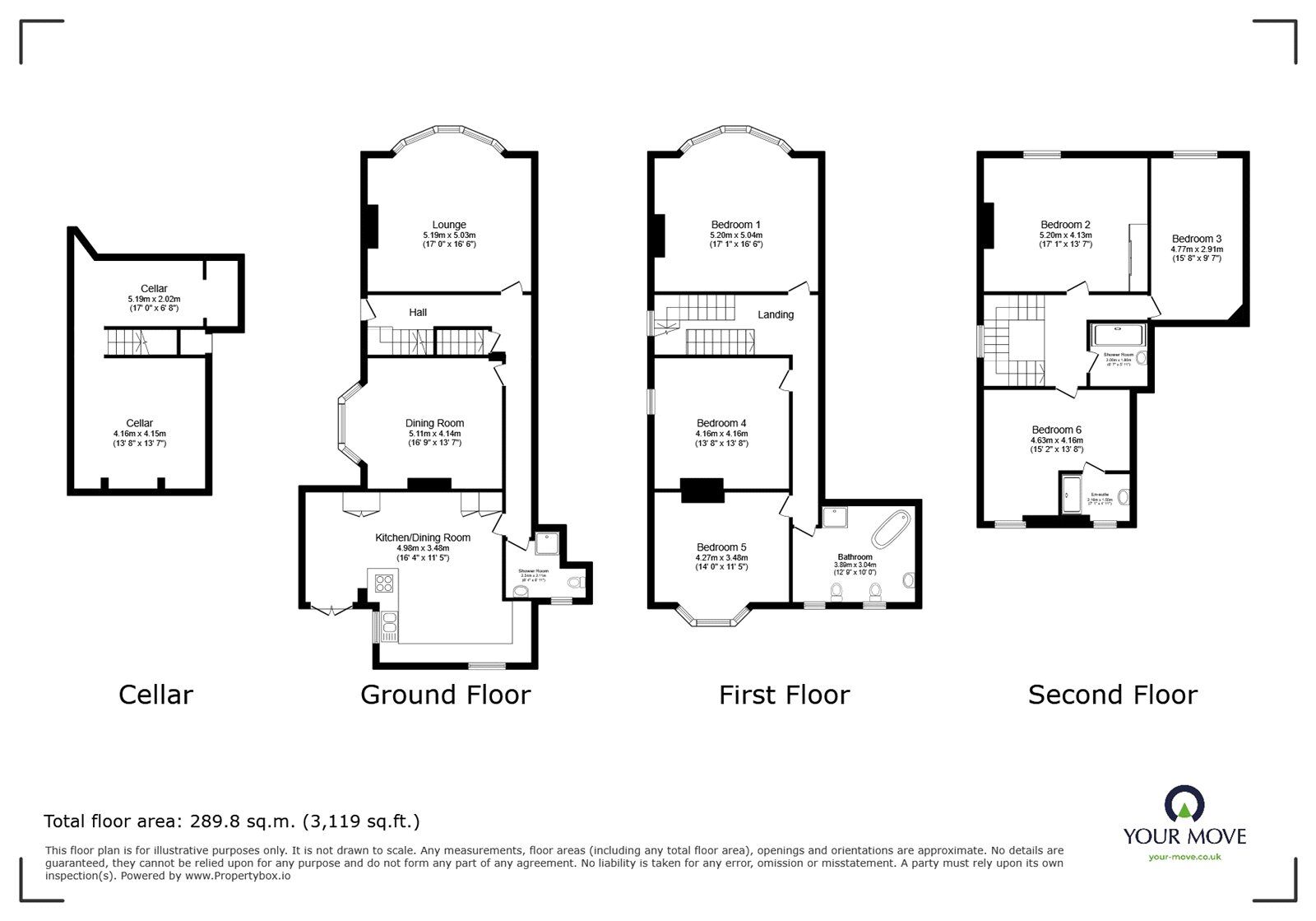 Floorplan of 6 bedroom Semi Detached House for sale, Town Moor Avenue, Doncaster, South Yorkshire, DN2