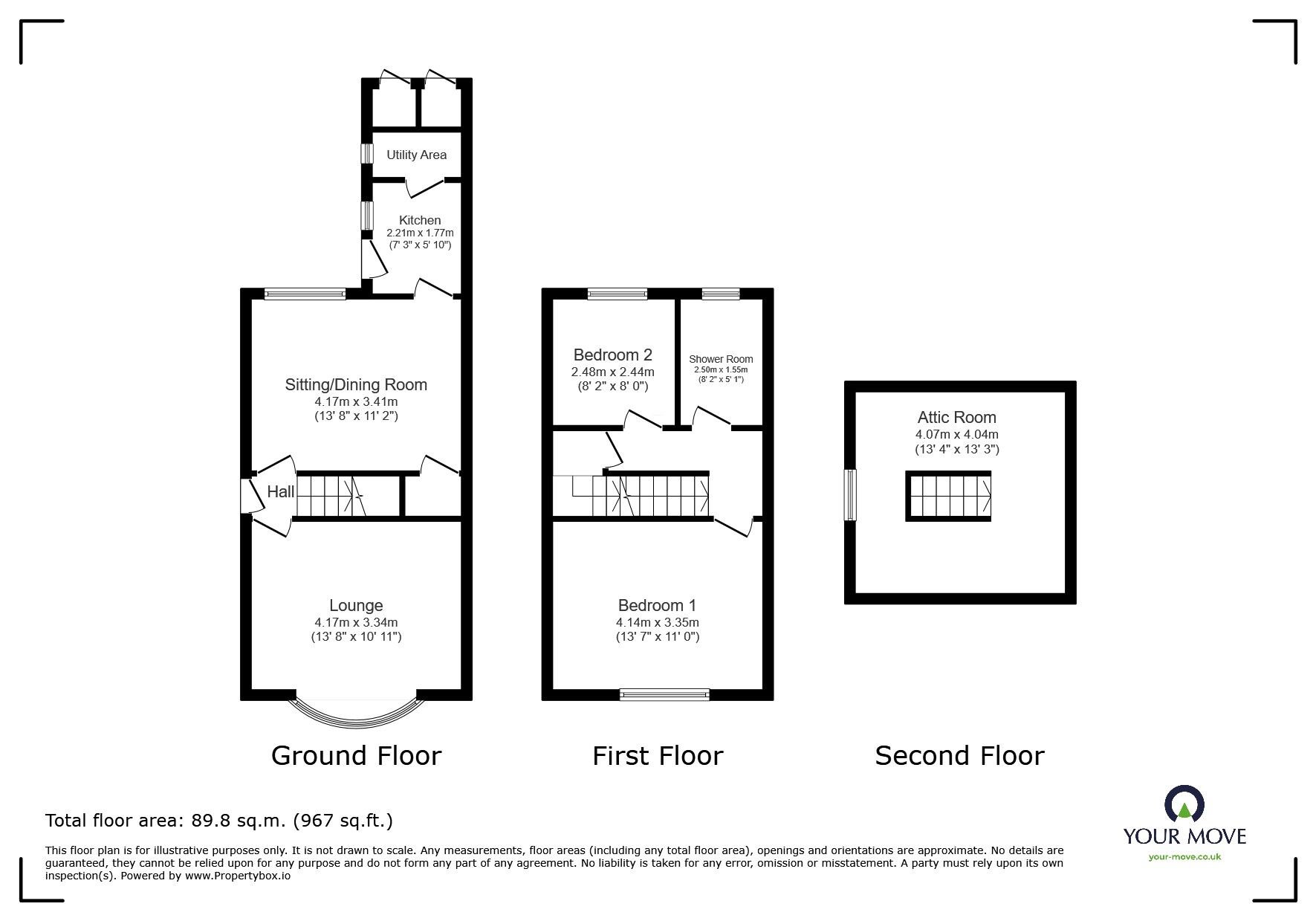 Floorplan of 2 bedroom Semi Detached House for sale, West End Road, Norton, South Yorkshire, DN6