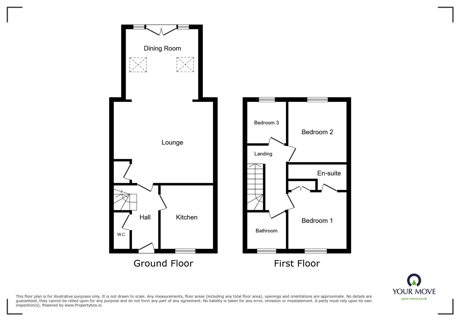 Floorplan of 3 bedroom Mid Terrace House to rent, St. Marys Walk, Sprotbrough, South Yorkshire, DN5