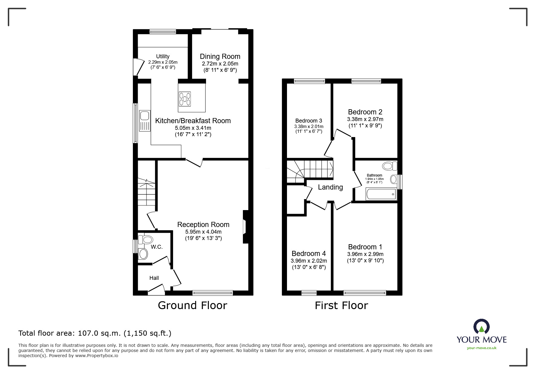 Floorplan of 4 bedroom Detached House to rent, Goodison Boulevard, Doncaster, South Yorkshire, DN4