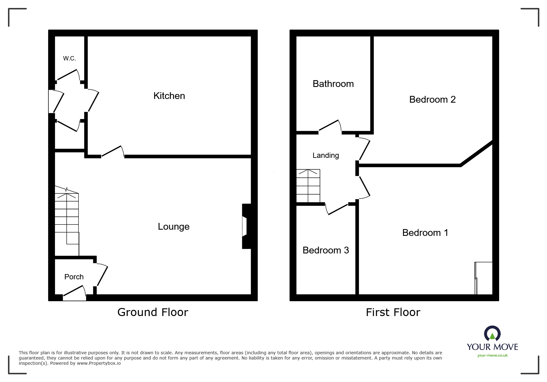 Floorplan of 3 bedroom End Terrace House to rent, Smith Square, Doncaster, South Yorkshire, DN4