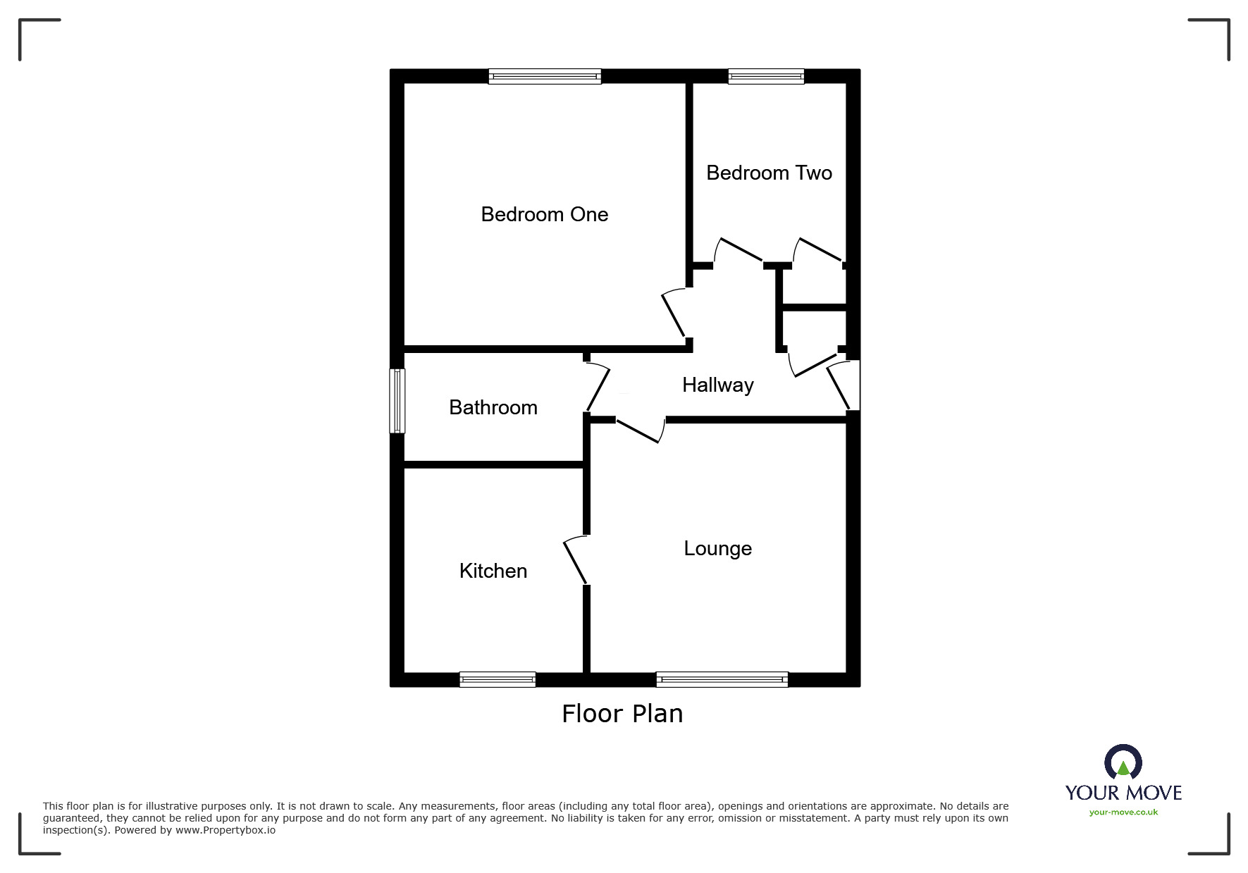 Floorplan of 2 bedroom Flat to rent, Laurel Road, Armthorpe, South Yorkshire, DN3