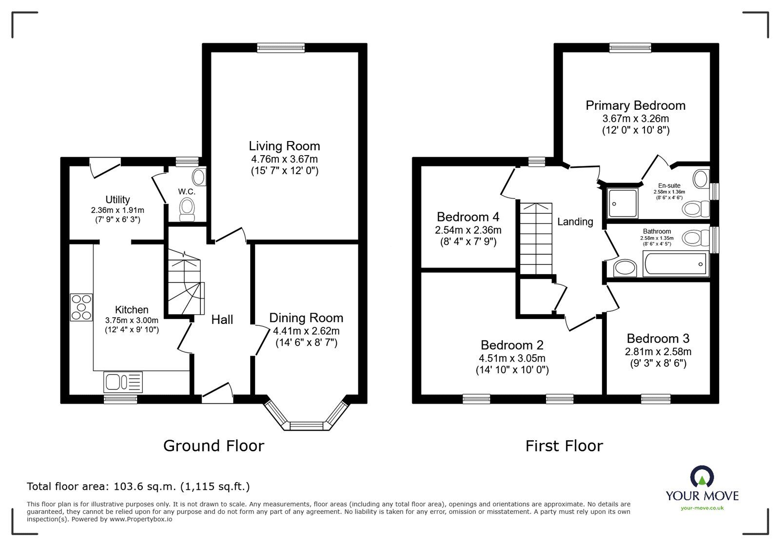 Floorplan of 4 bedroom Detached House for sale, Spitfire Way, Auckley, South Yorkshire, DN9