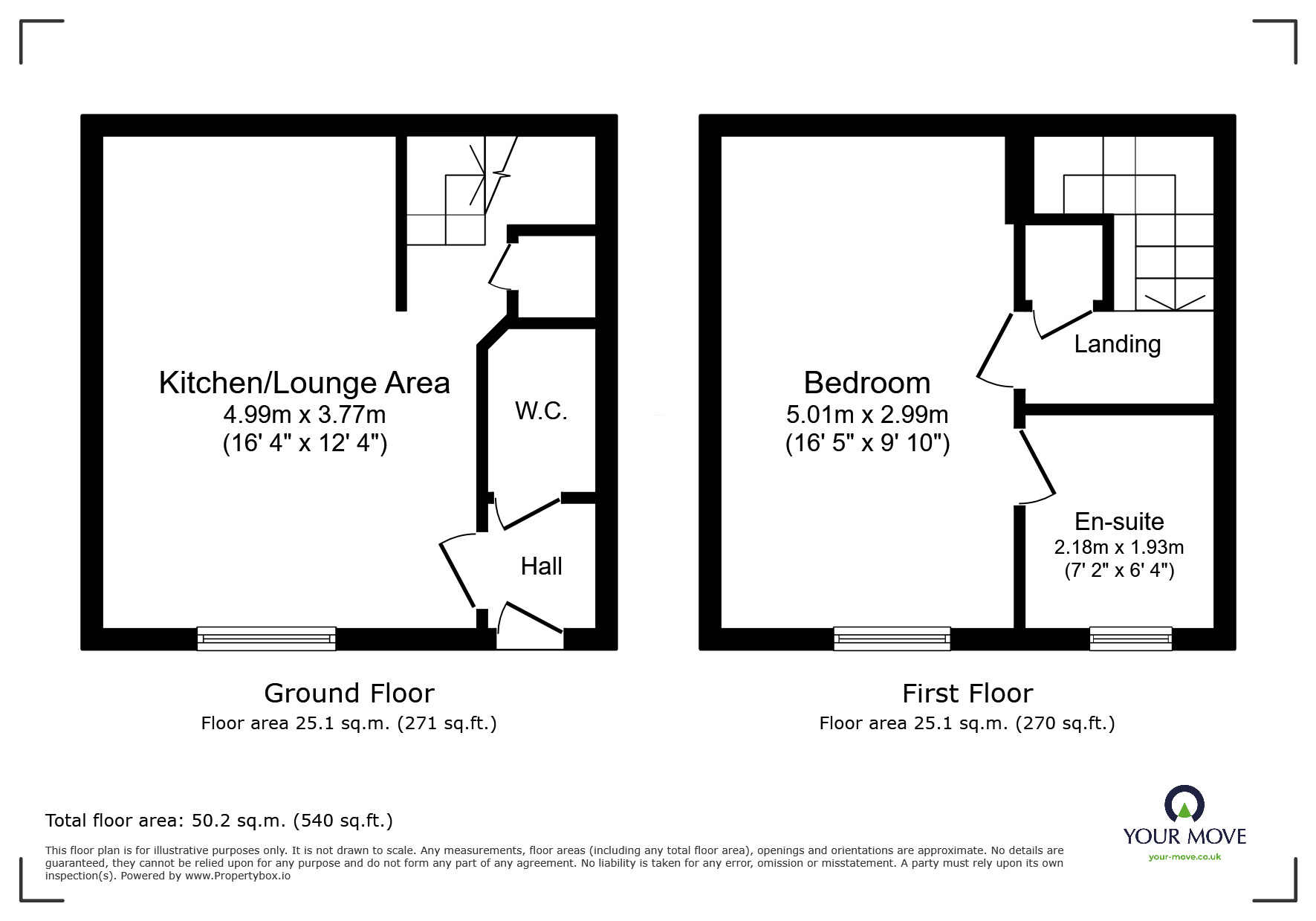 Floorplan of 1 bedroom End Terrace House to rent, Farrier Close, Doncaster, South Yorkshire, DN1