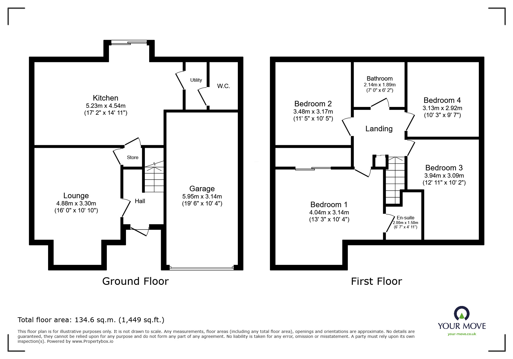 Floorplan of 4 bedroom Detached House to rent, Rovers Way, Doncaster, South Yorkshire, DN4
