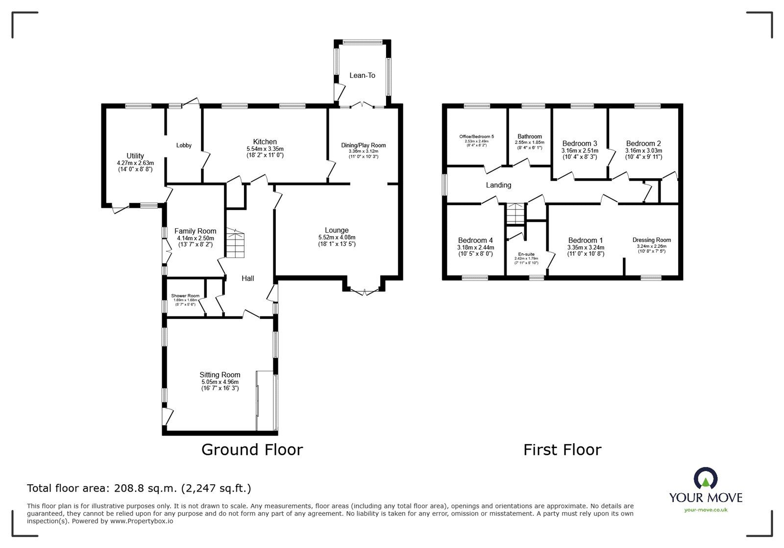 Floorplan of 5 bedroom Detached House for sale, Thealby Gardens, Doncaster, South Yorkshire, DN4