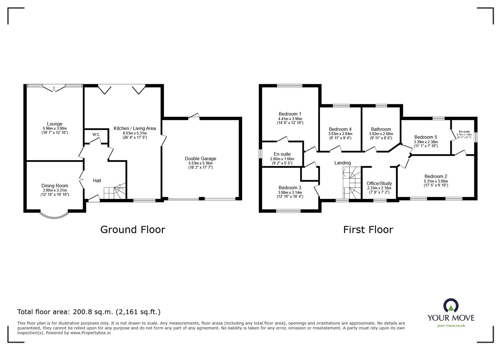 Floorplan of 5 bedroom Detached House for sale, Ashdown Way, Misterton, Nottinghamshire, DN10