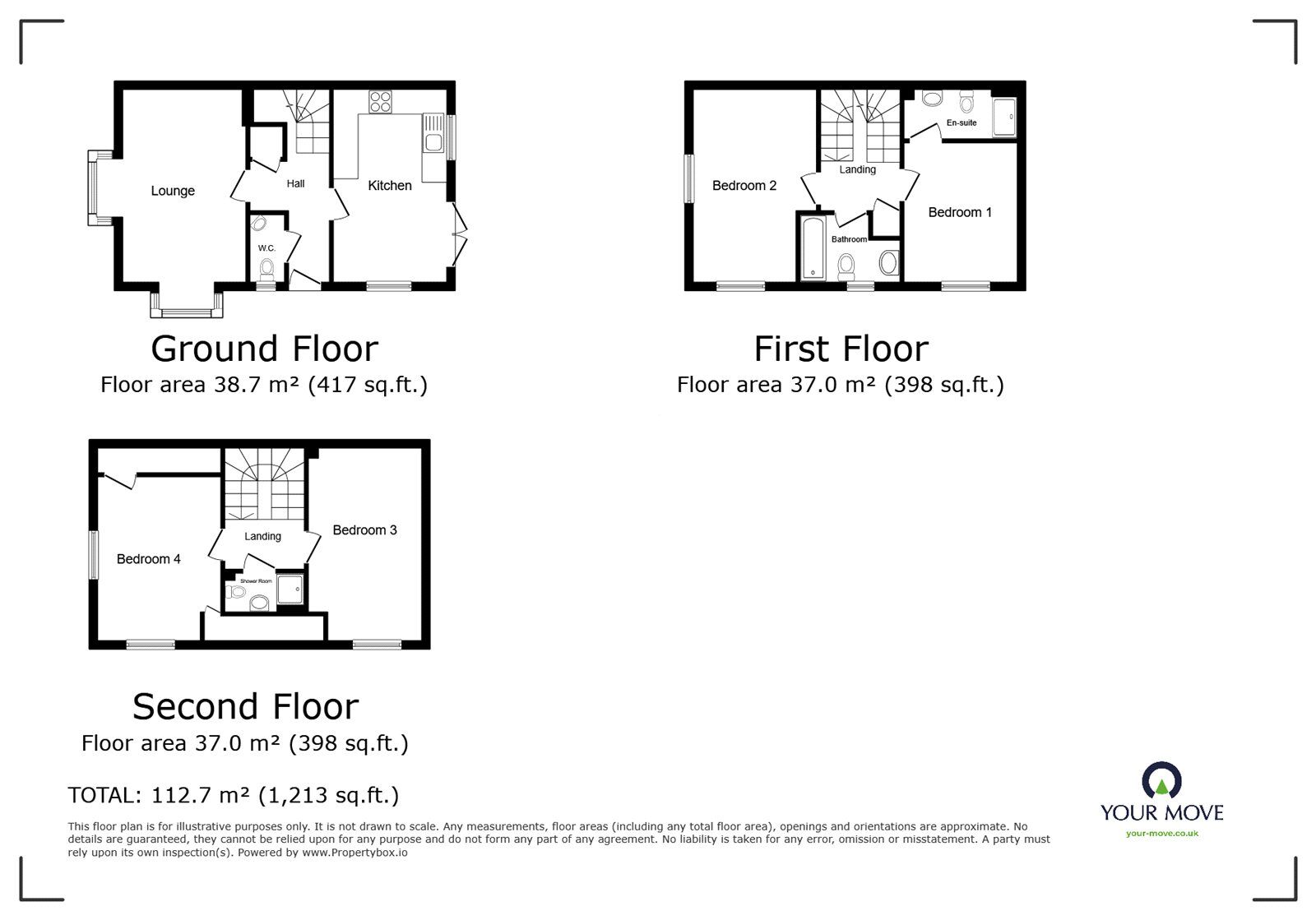 Floorplan of 4 bedroom Detached House for sale, Sandpiper Drive, Doncaster, South Yorkshire, DN4