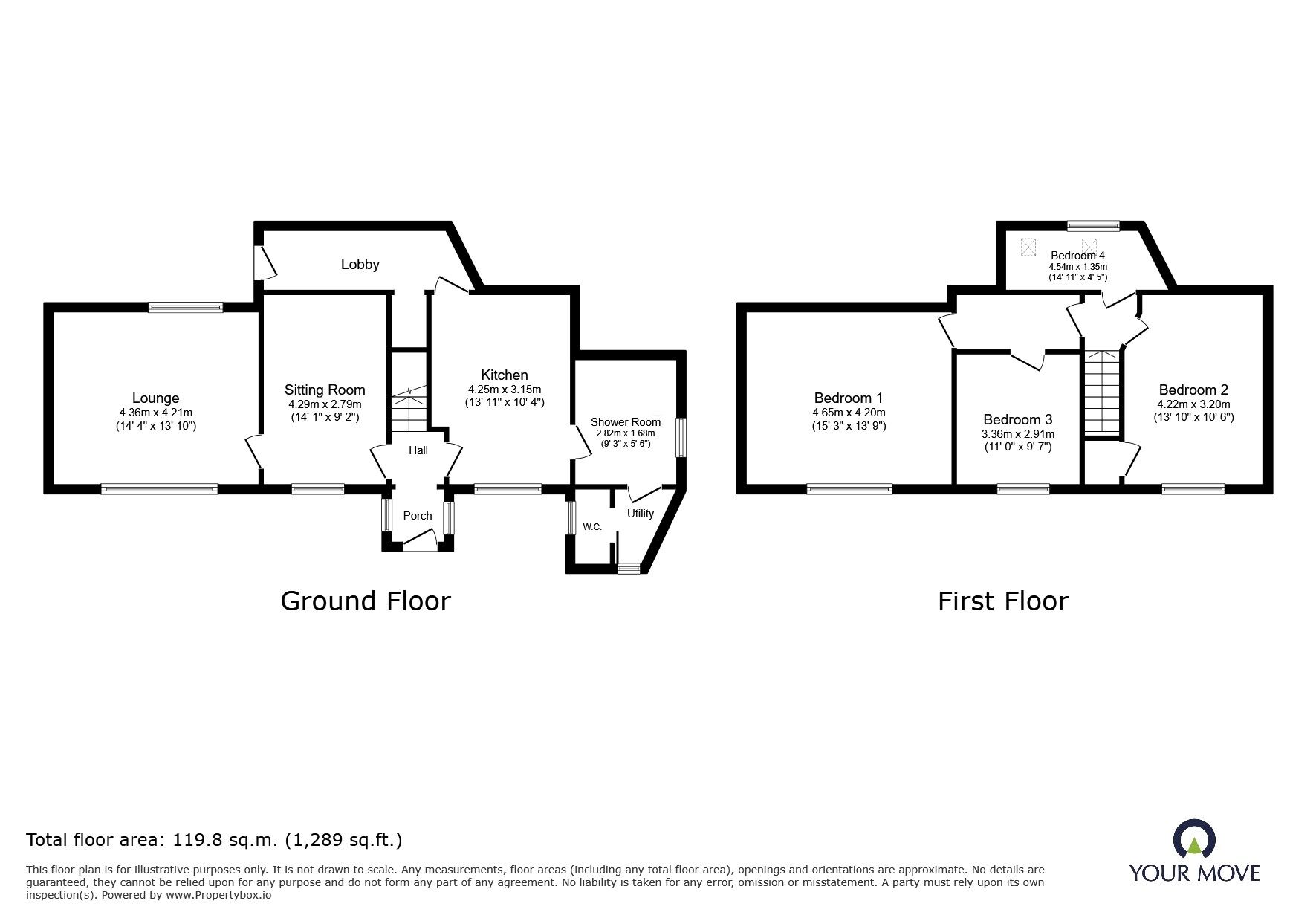 Floorplan of 4 bedroom Semi Detached House for sale, Lower Sprotbrough, Sprotbrough, South Yorkshire, DN5
