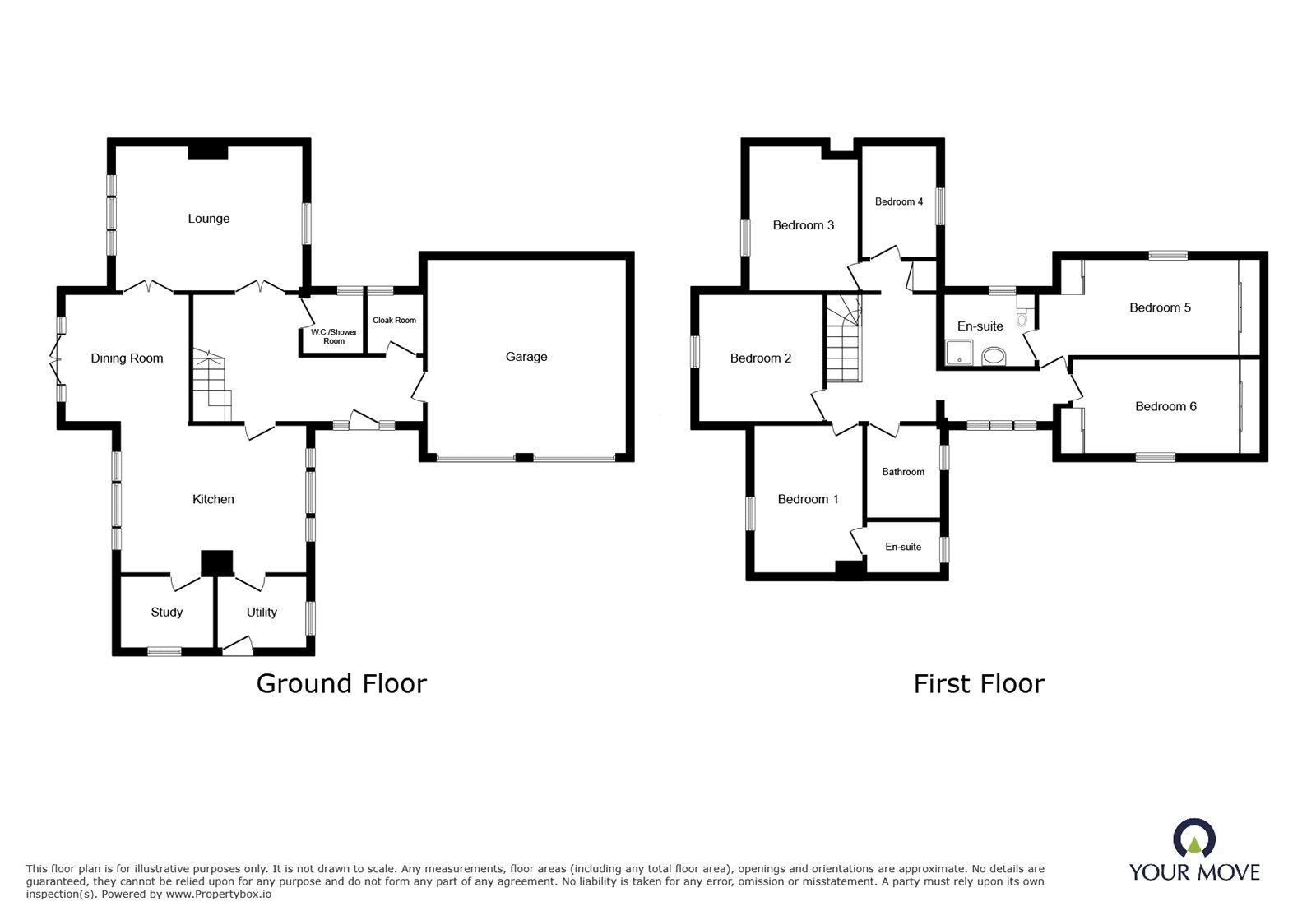Floorplan of 6 bedroom Detached House for sale, The Paddocks, Cusworth, South Yorkshire, DN5
