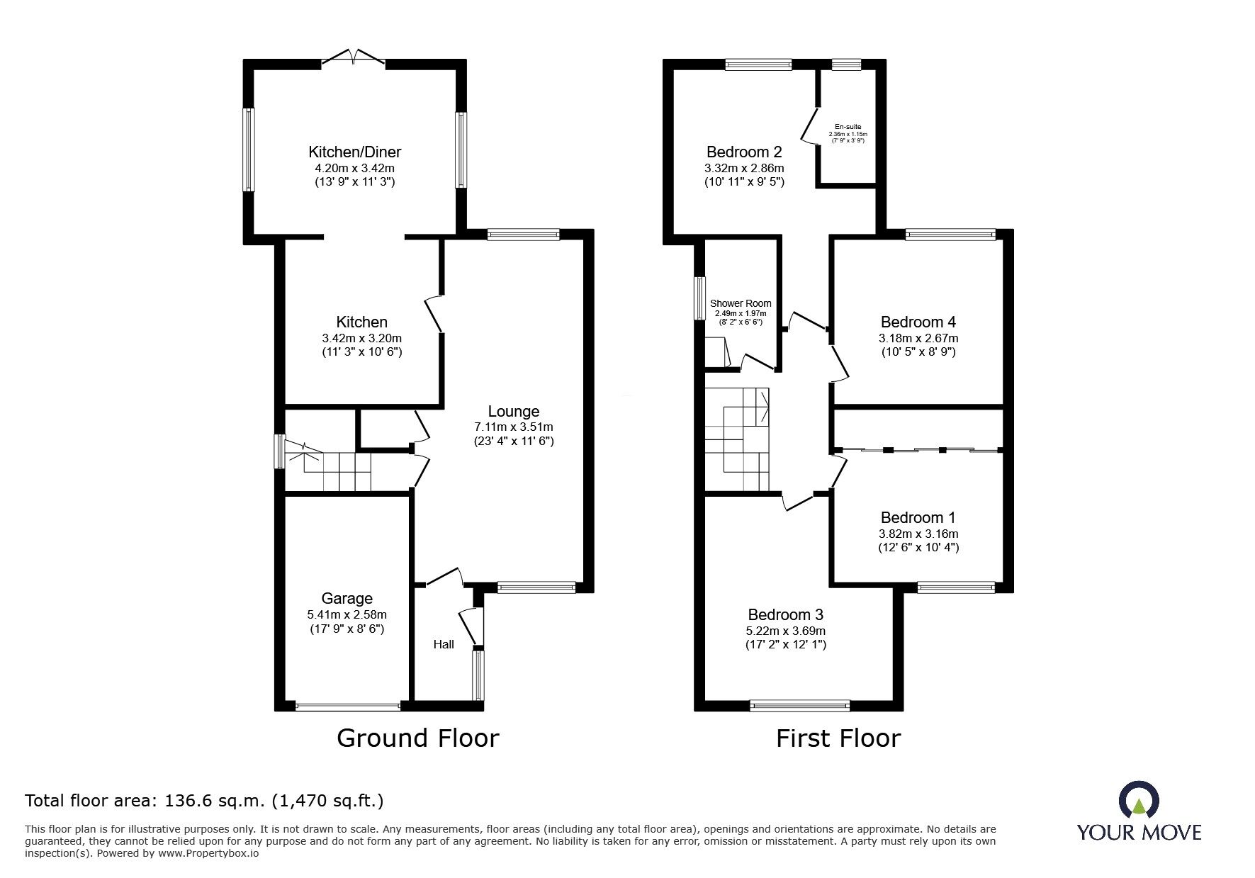 Floorplan of 4 bedroom Detached House for sale, Wickett Hern Road, Armthorpe, South Yorkshire, DN3