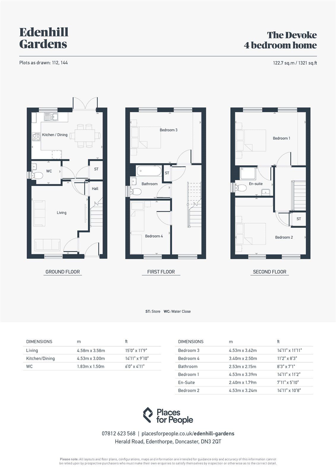 Floorplan of 4 bedroom Semi Detached House for sale, Egret Close, Edenthorpe, South Yorkshire, DN3