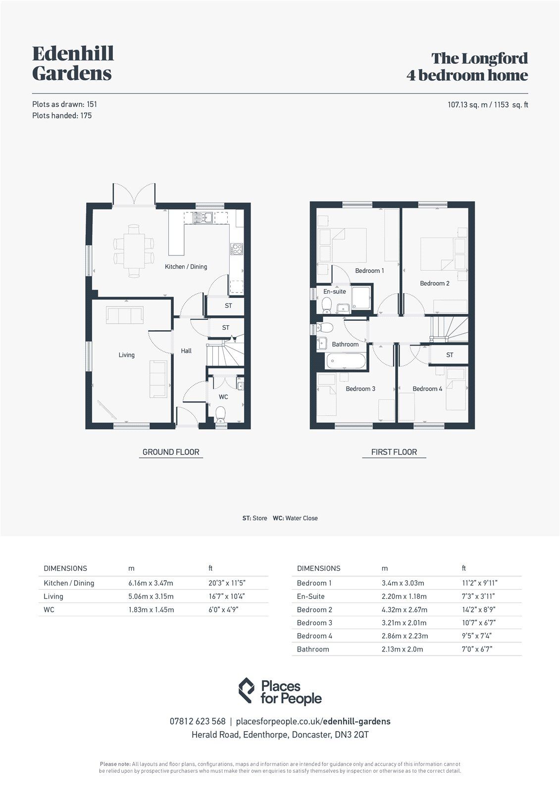 Floorplan of 4 bedroom Detached House for sale, Herald Road, Edenthorpe, South Yorkshire, DN3