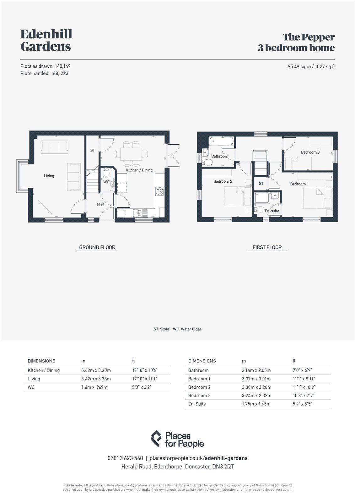 Floorplan of 3 bedroom Detached House for sale, Herald Road, Edenthorpe, South Yorkshire, DN3