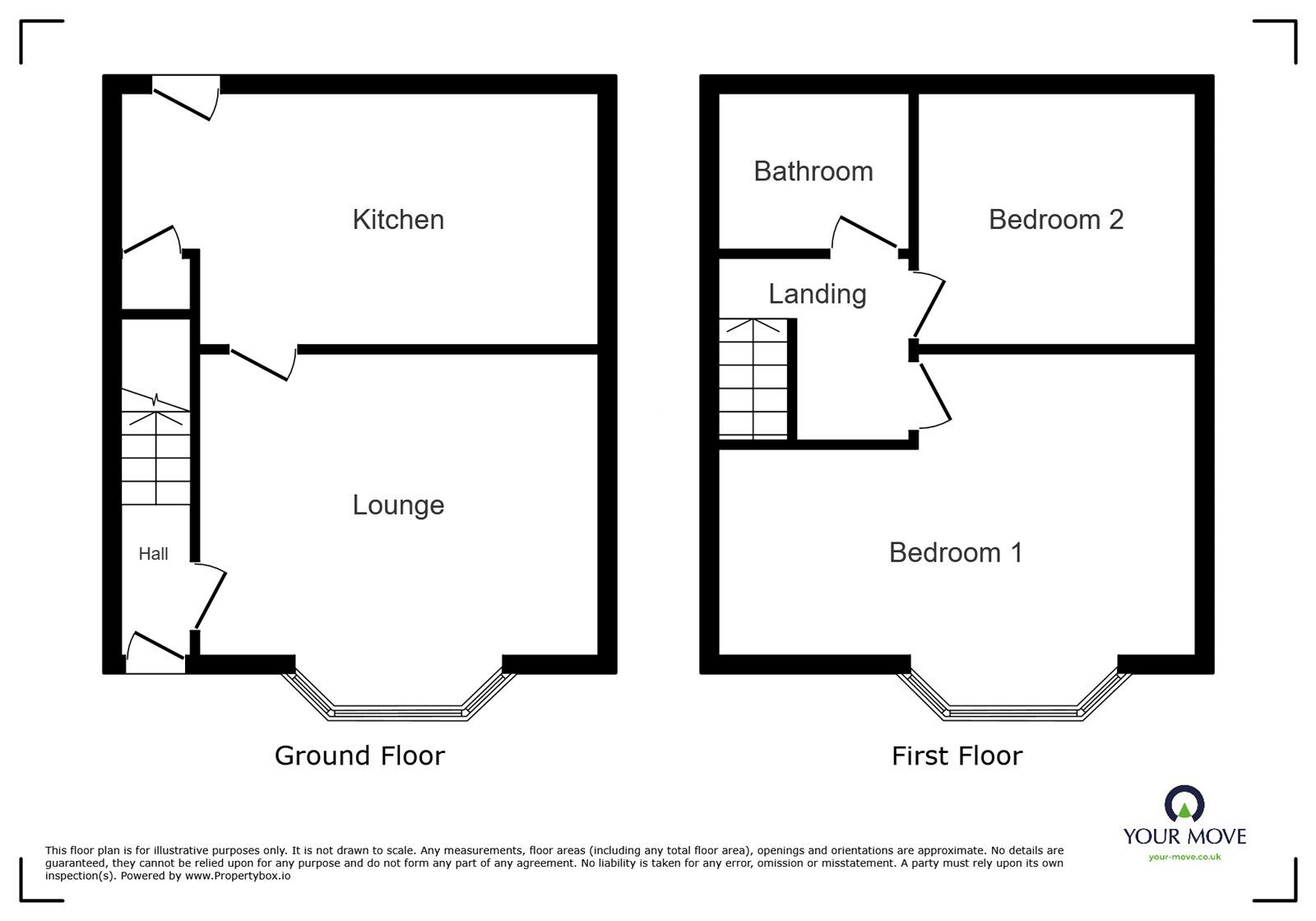 Floorplan of 2 bedroom Semi Detached House to rent, Bridge Grove, Doncaster, South Yorkshire, DN5
