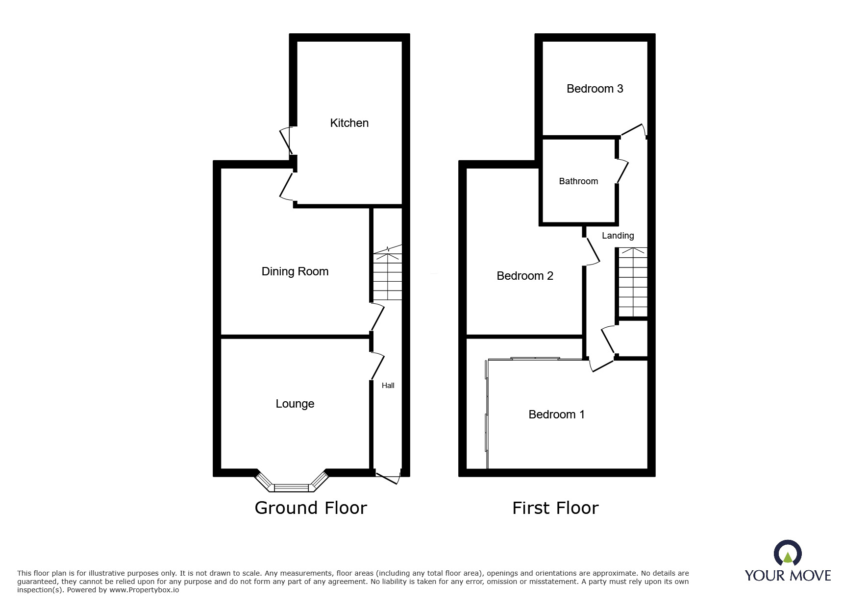 Floorplan of 3 bedroom Mid Terrace House to rent, Morley Road, Doncaster, South Yorkshire, DN1