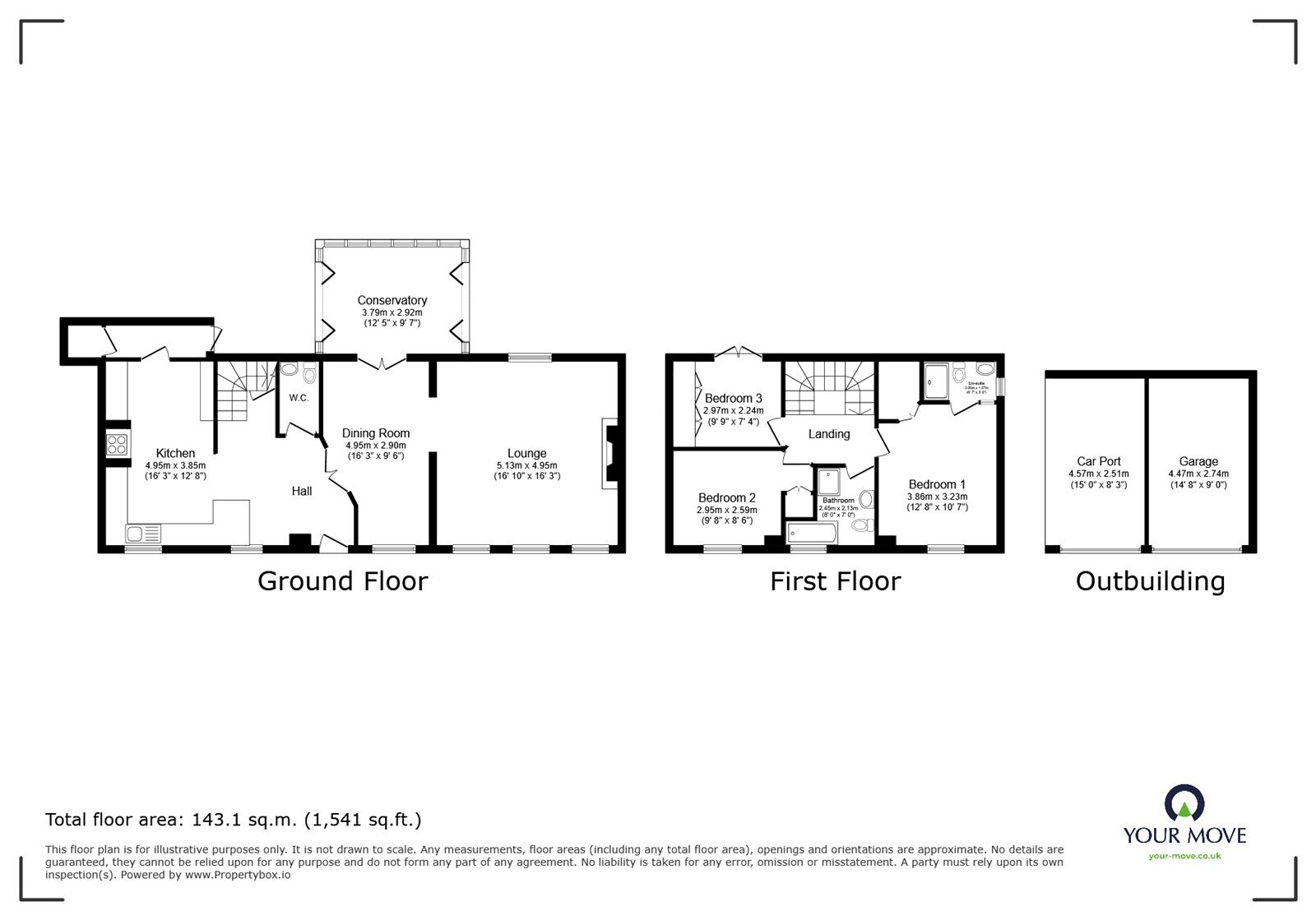Floorplan of 3 bedroom House for sale, Limestone Hill, Limestone Hill, Tickhill, South Yorkshire, DN11