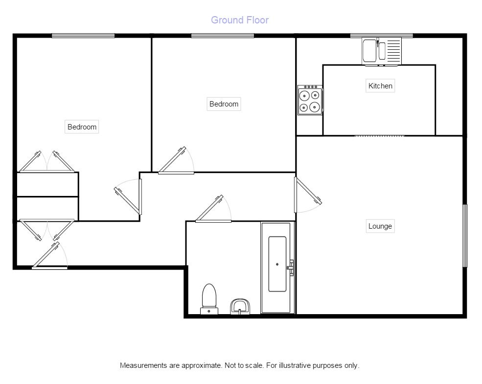 Floorplan of 2 bedroom Flat to rent, Newbury Close, Dartford, DA2