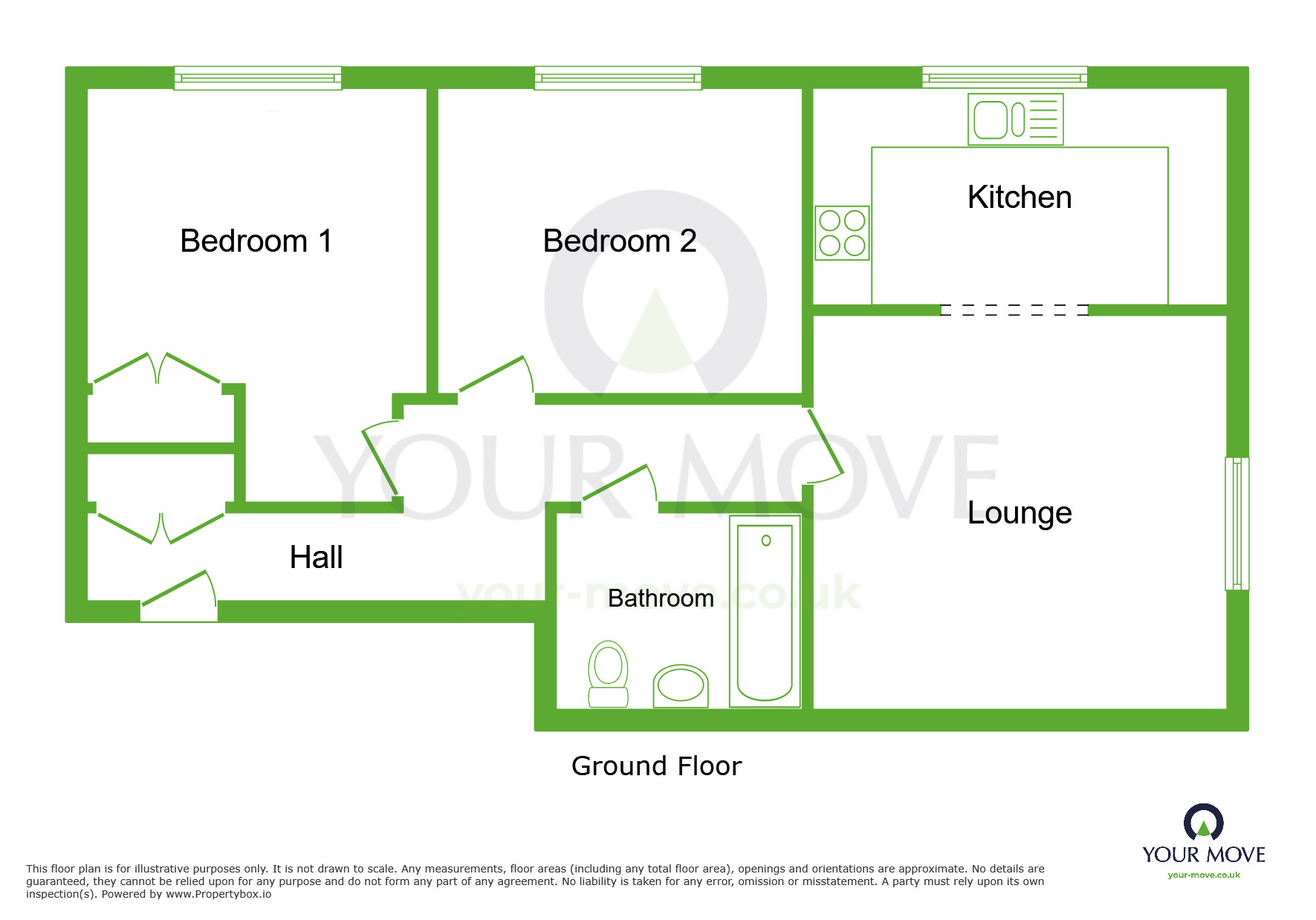 Floorplan of 2 bedroom Flat to rent, Newbury Close, Dartford, DA2