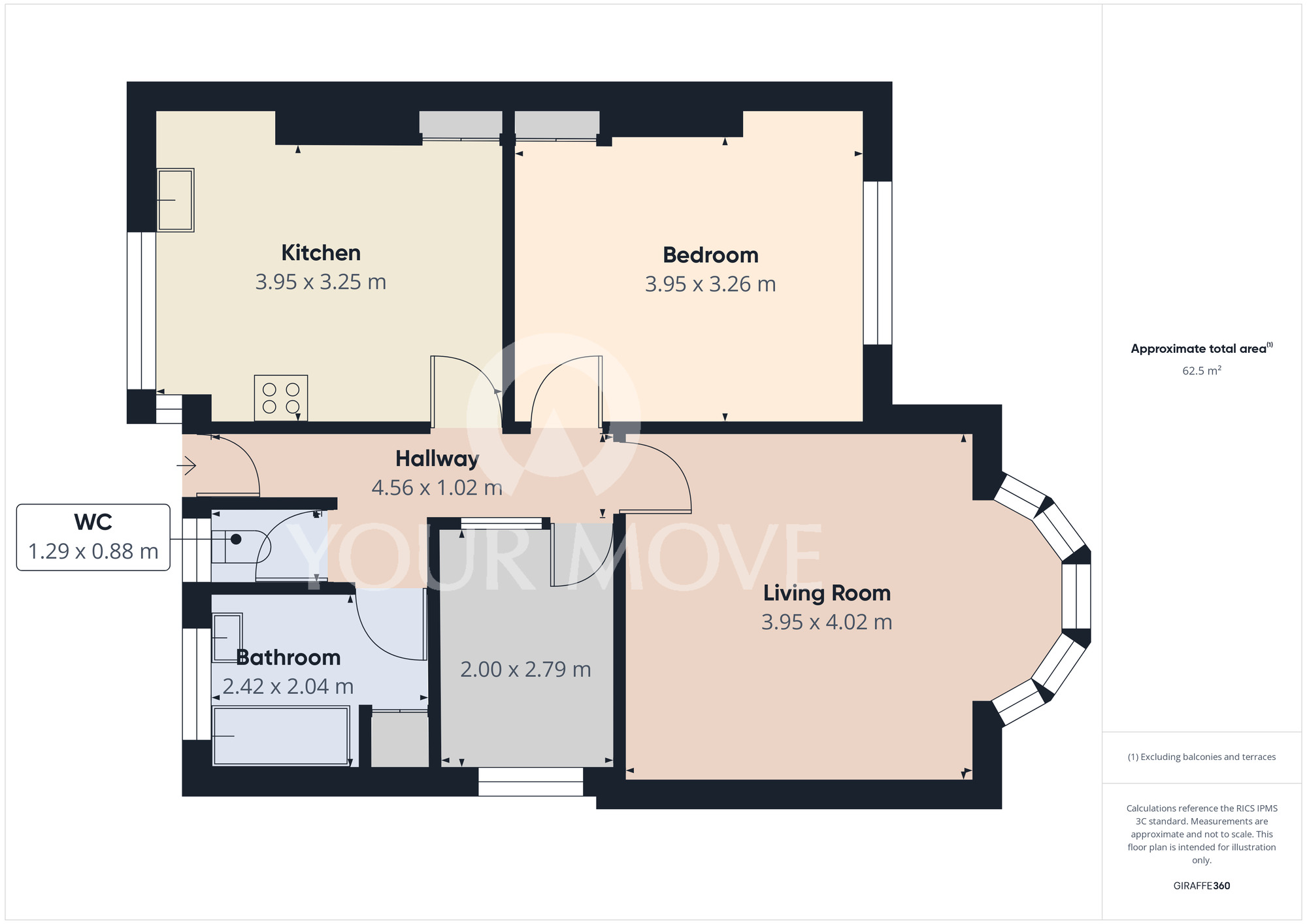 Floorplan of 1 bedroom  Flat to rent, Pierremont Drive, Darlington, County Durham, DL3