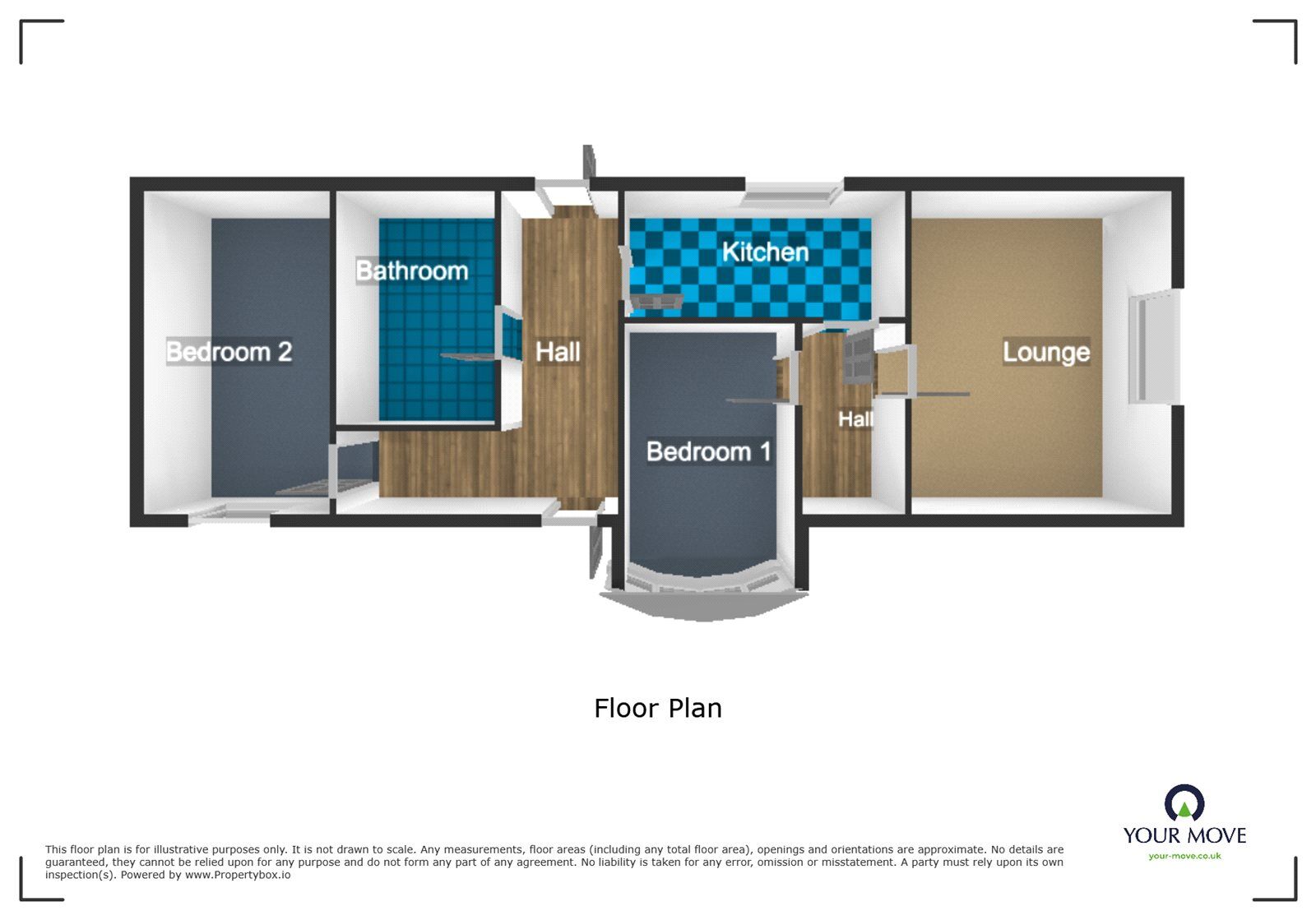 Floorplan of 2 bedroom  Flat to rent, David Road, Tipton, West Midlands, DY4