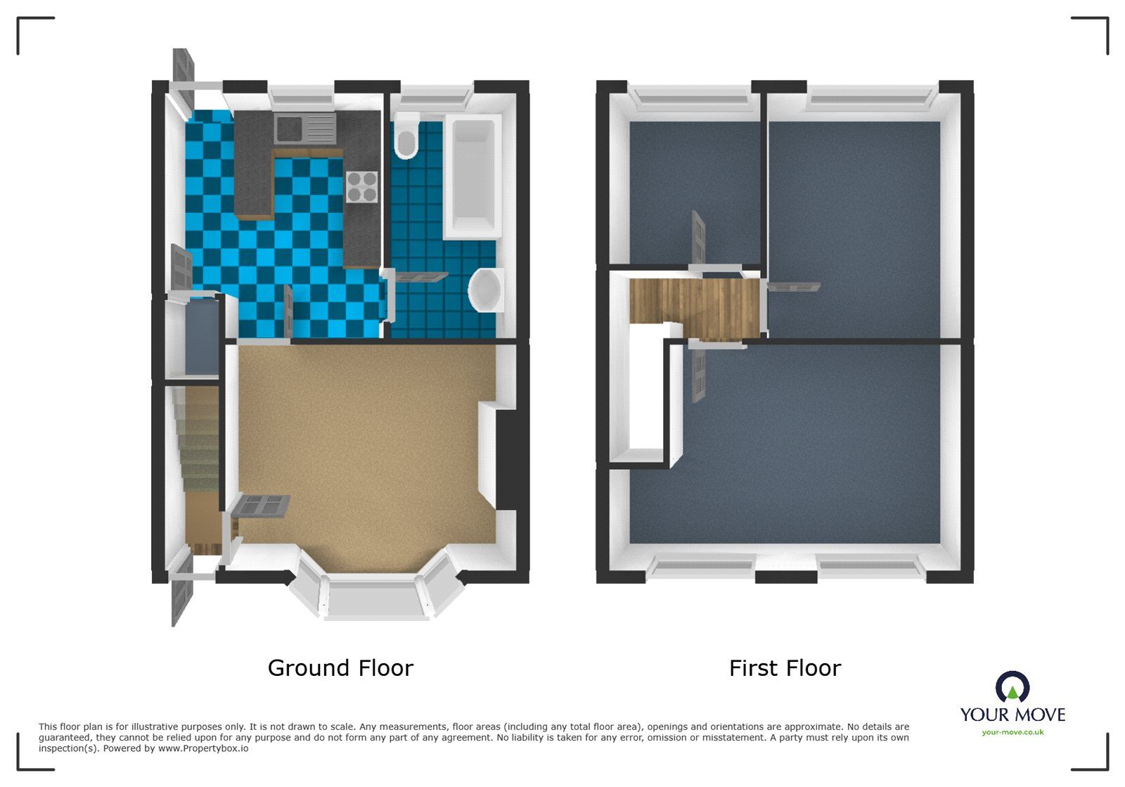 Floorplan of 3 bedroom Mid Terrace House to rent, Shrubbery Avenue, Tipton, West Midlands, DY4